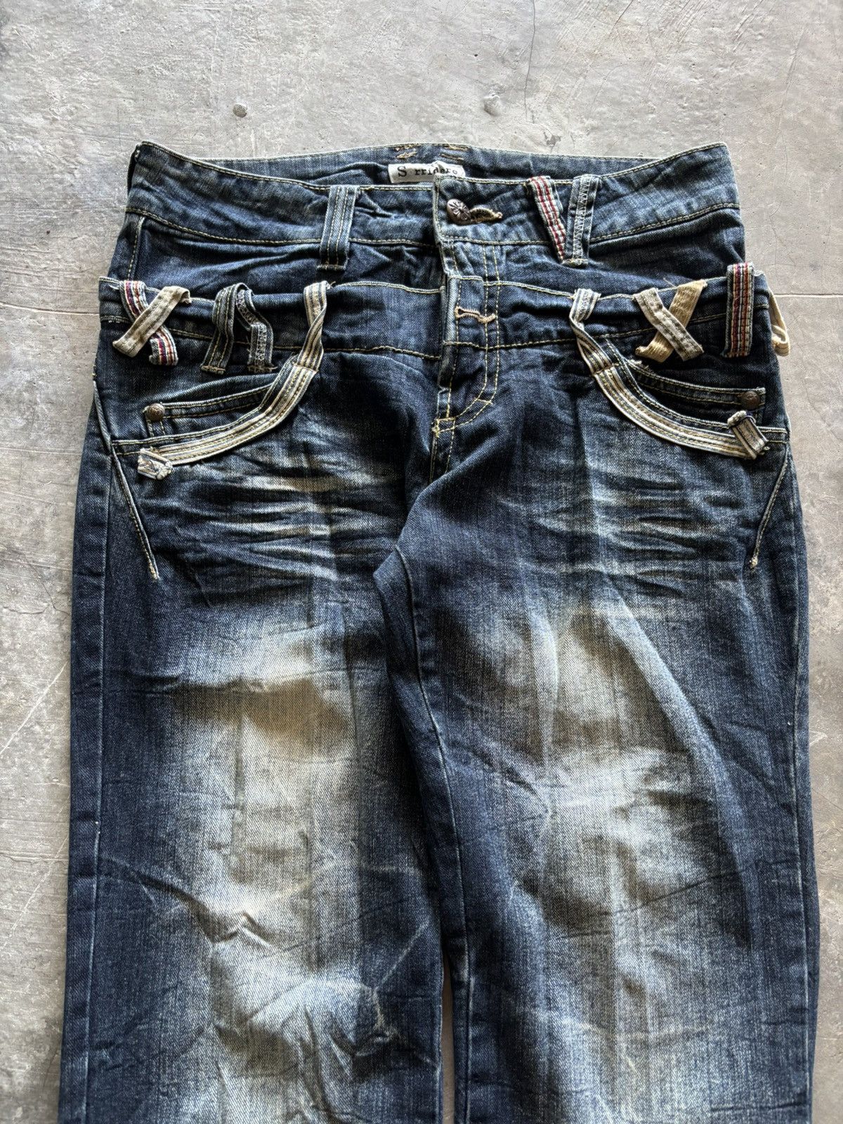 PPFM double waist sorridere faded wash whiskered japanese punk Size US 31 - 2 Thumbnail
