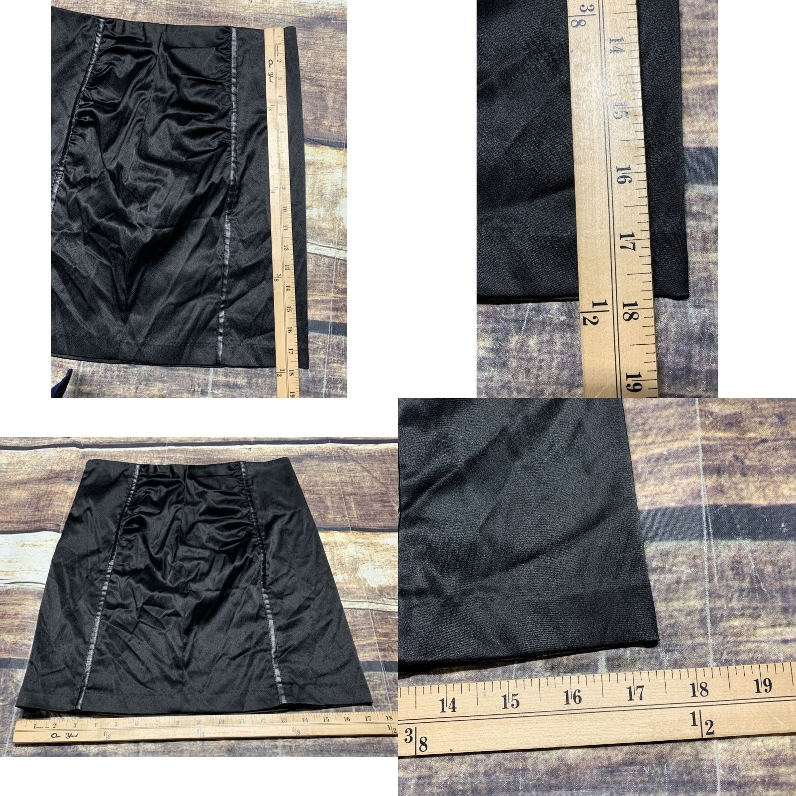 Vintage VINTAGE Charlotte Russe Faux Leather Mini Skirt Size 9 Side Zipper Cotton Size 30" / US 8 / IT 44 - 8 Thumbnail