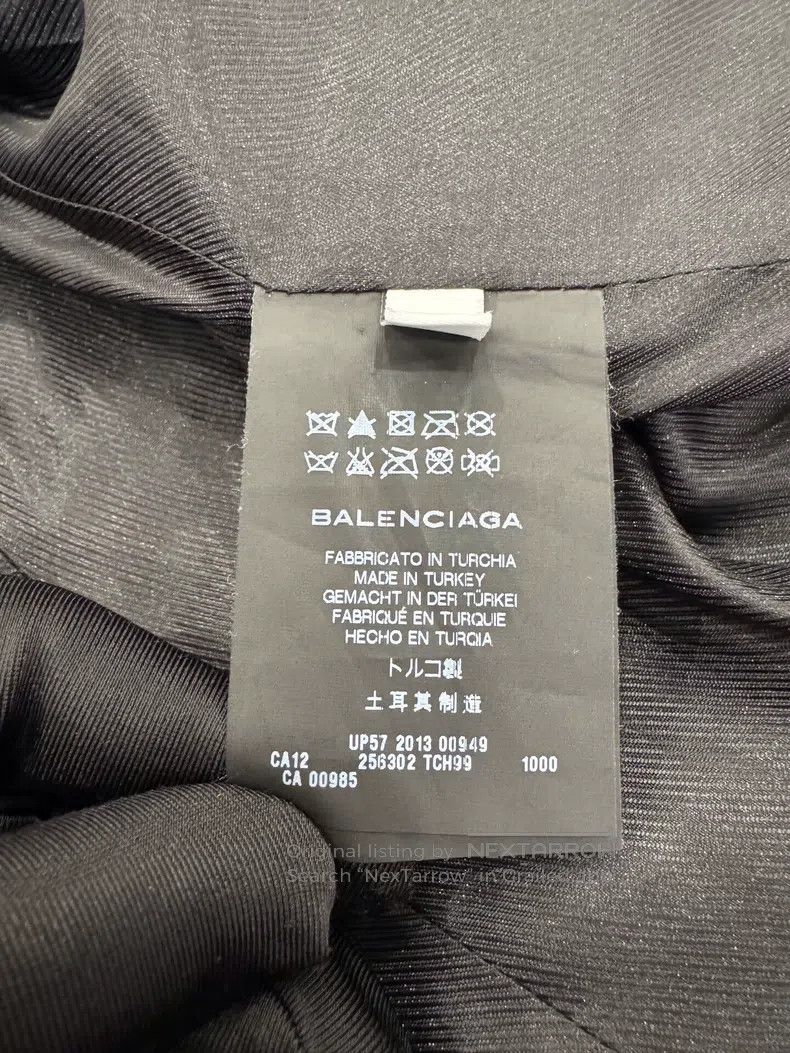 Balenciaga Balenciaga Black Asymmetrical Zipper Women's Biker Leather Size XS / US 0-2 / IT 36-38 - 7 Thumbnail