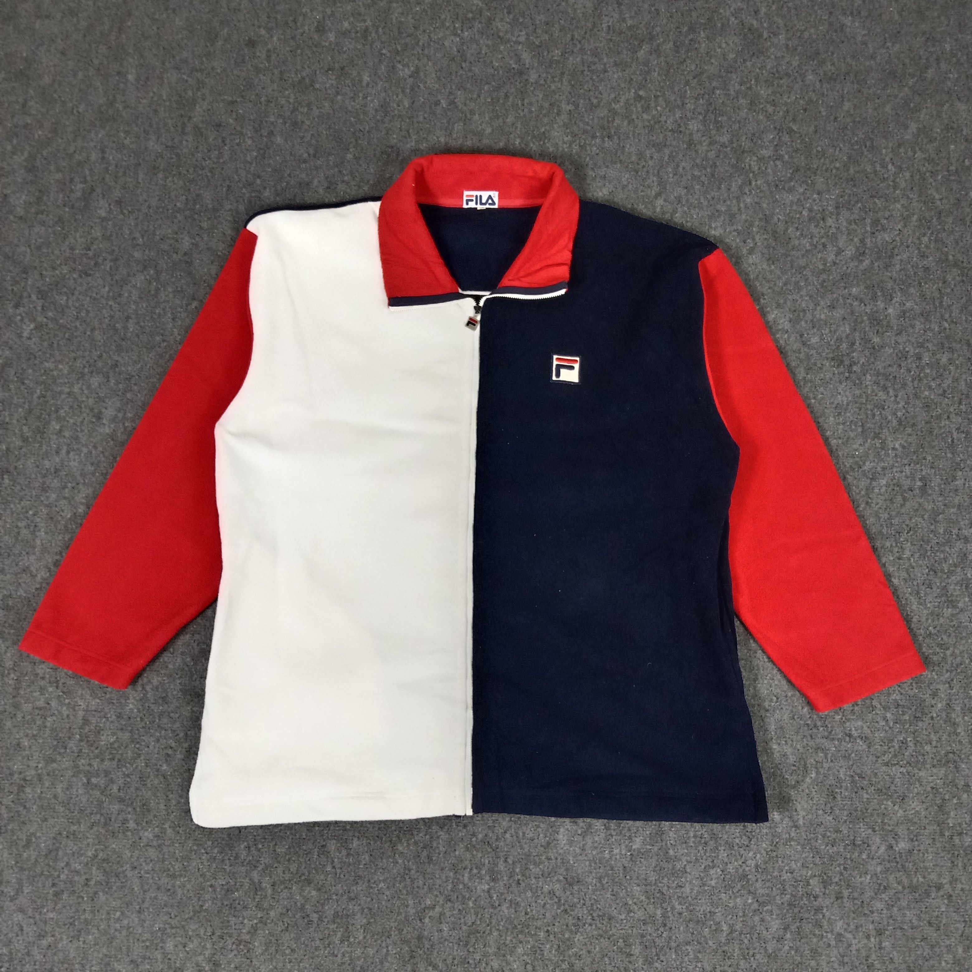 Fila × Vintage Fila Italian Sport Style Big Logo Polar Fleece Sweatshirt Size US XL / EU 56 / 4 - 3 Thumbnail