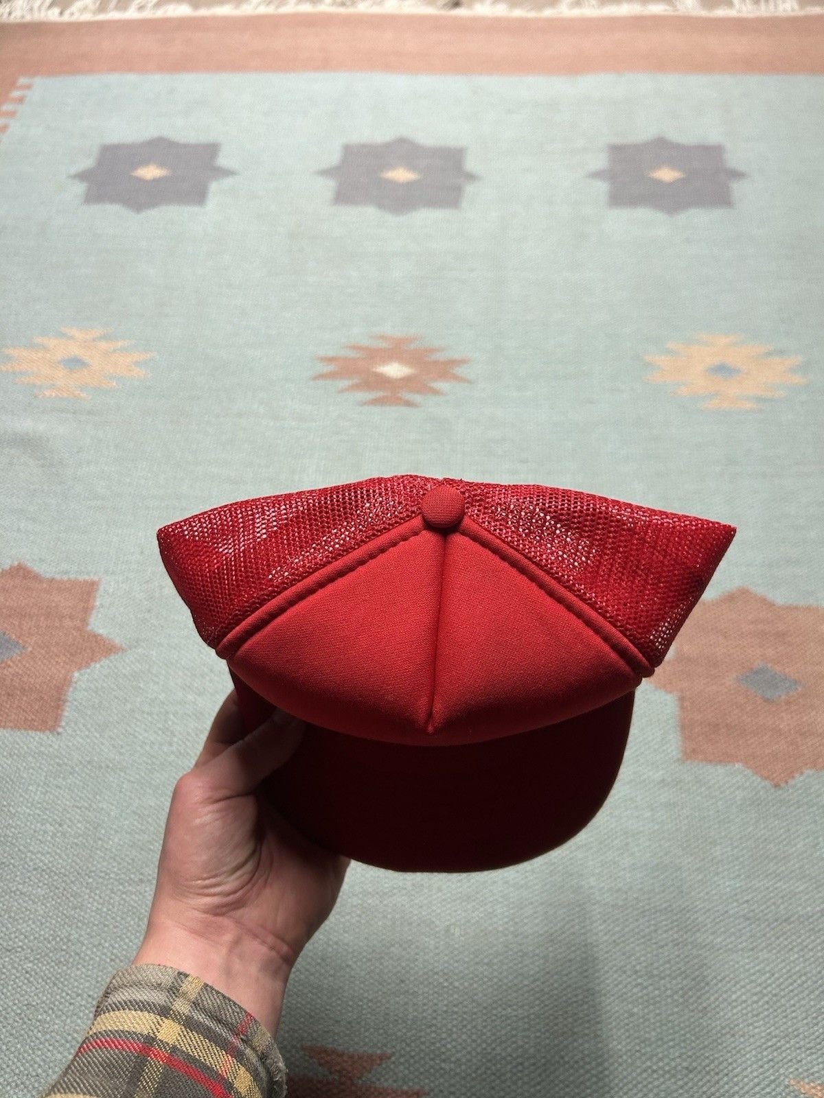 Vintage Vintage trucker hat blank crimson red SnapBack plain rope Size ONE SIZE - 4 Thumbnail