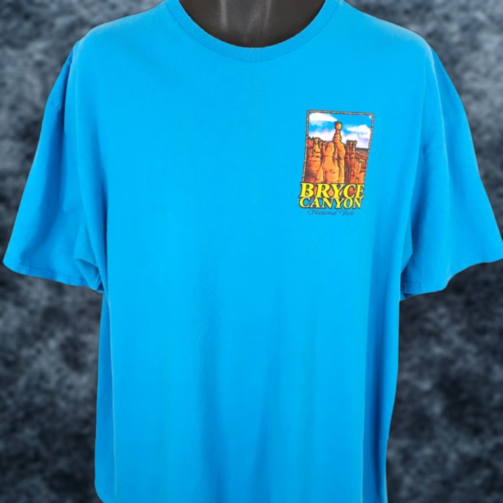 Delta Bryce Canyon National Park T Shirt Mens 2XL Blue Travel Destination Tee Size US XXL / EU 58 / 5 - 1 Thumbnail