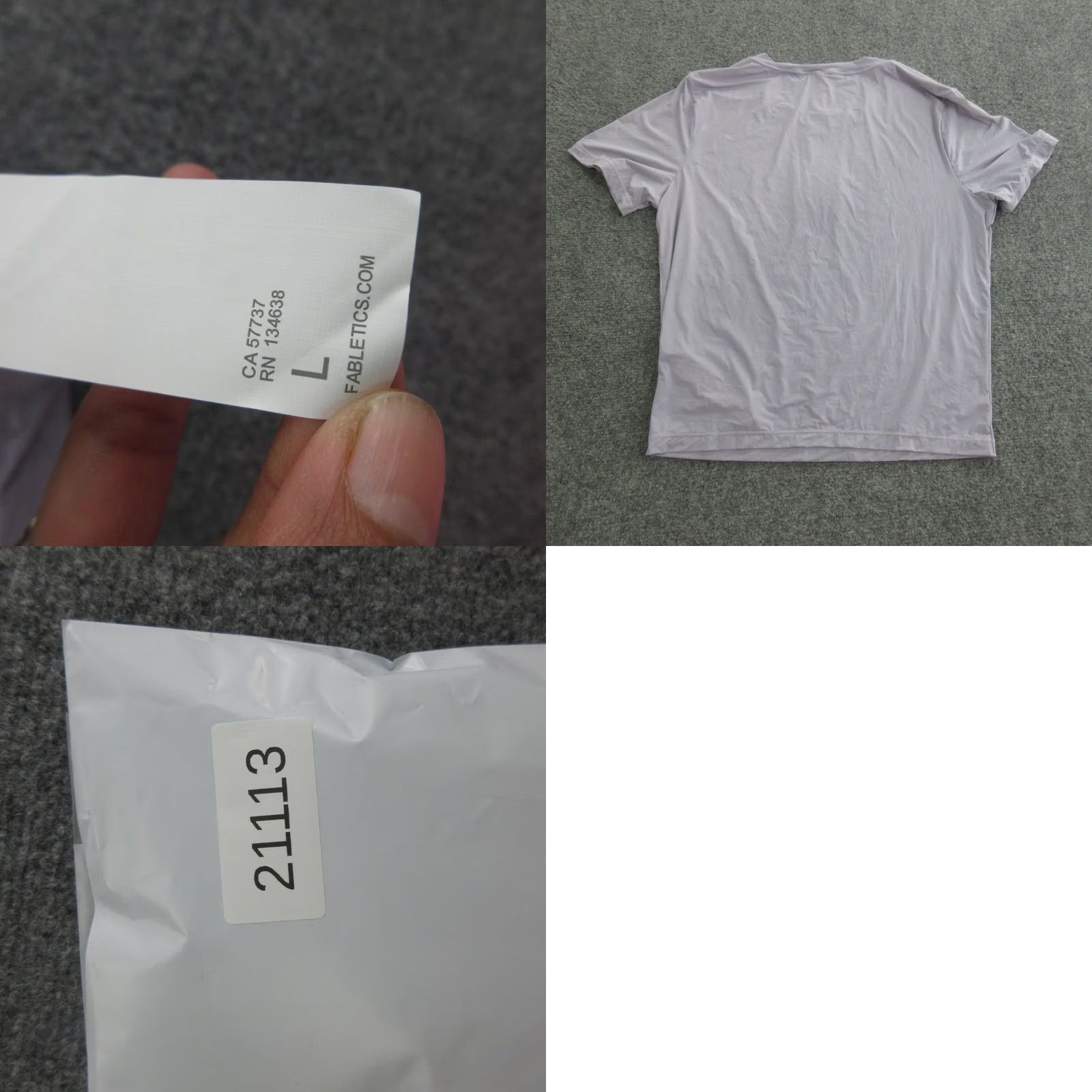 Fabletics Fabletics Womens Large Purple Naked Feel Tee - Athletic Sport Shirt Size L / US 10 / IT 46 - 8 Thumbnail