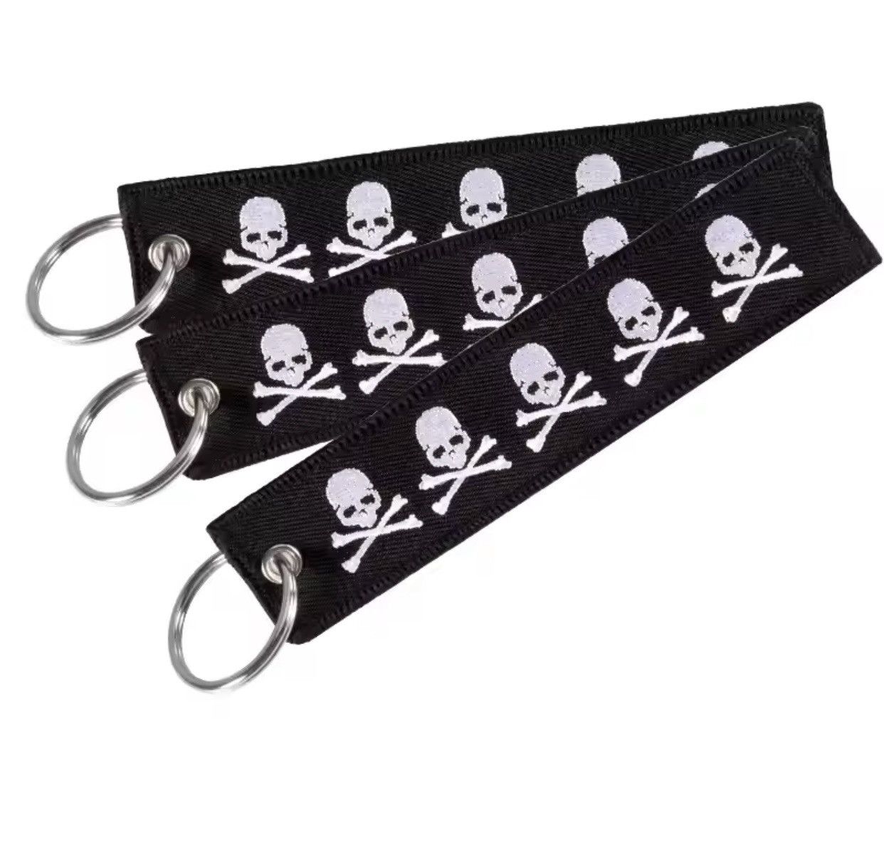 Japanese Brand Double-sided Embroidery Dangerous Skull Keychain Size ONE SIZE - 8 Thumbnail