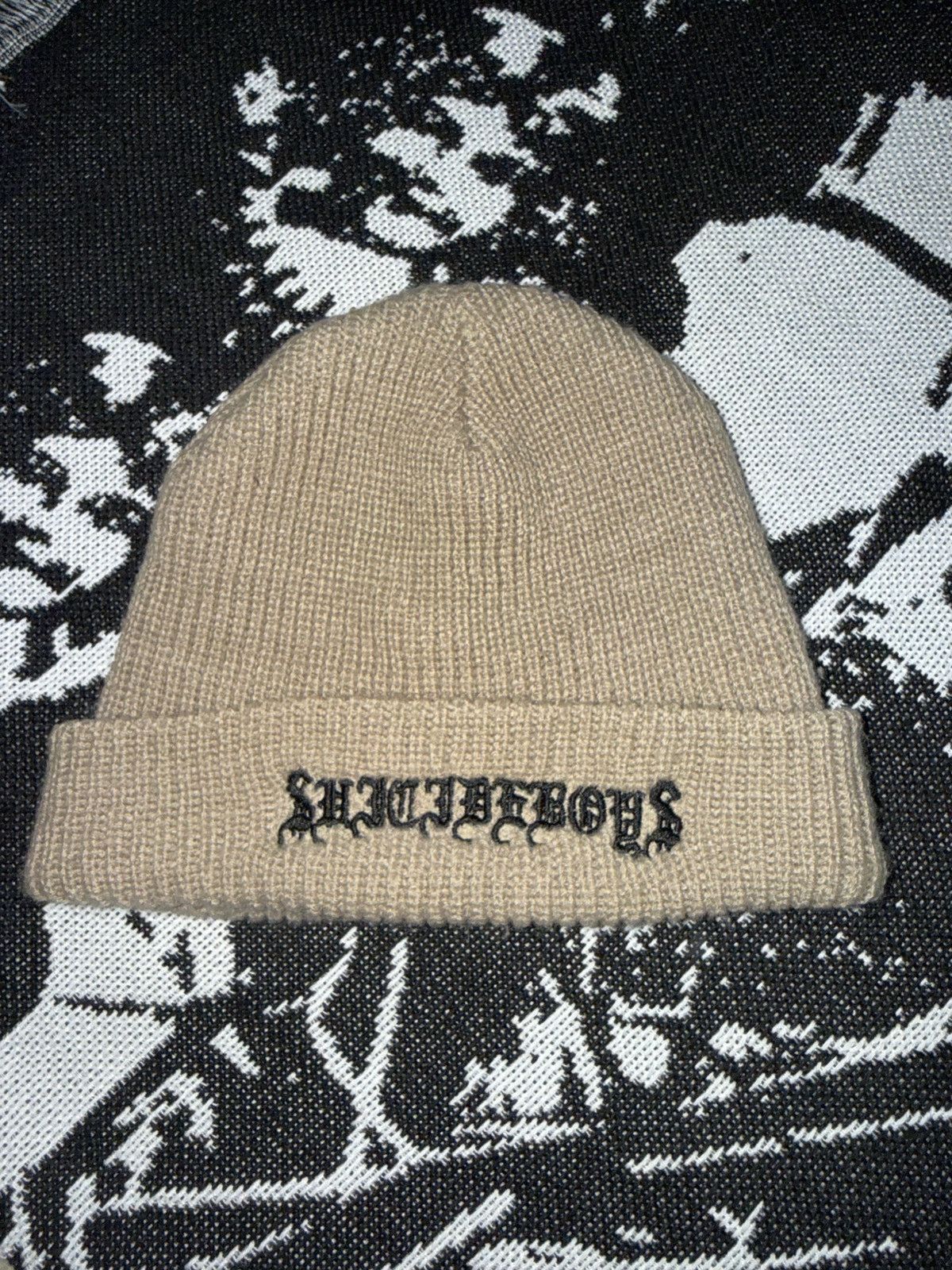 Fuck The Population × G59 Records $B Beanie (Beige) Size ONE SIZE - 1 Thumbnail