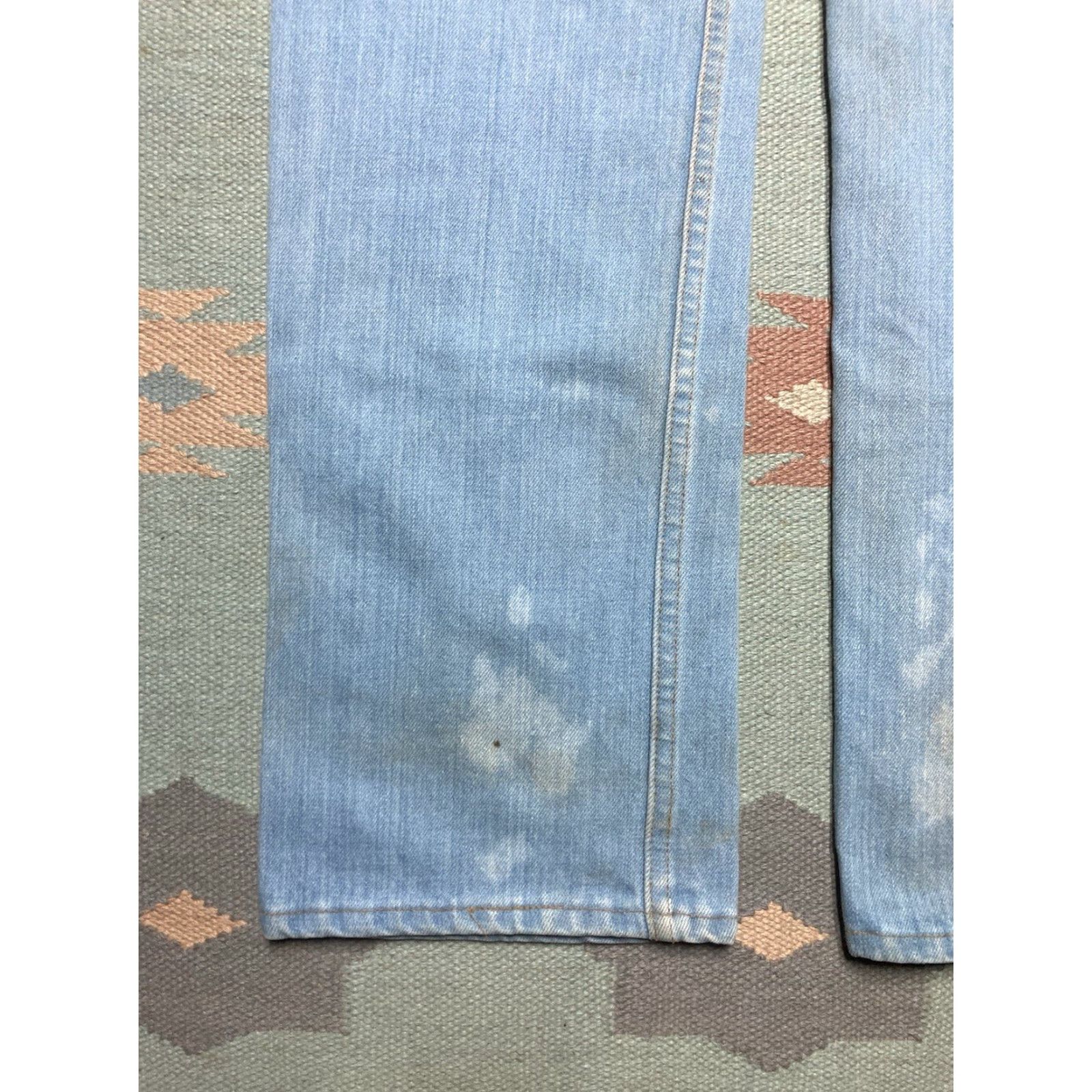 Denime VINTAGE 70s denim blue jeans bootcut flare faded light wash hippie 31x33 Mens Jeans Bootcut Hippie 70s Light Wash Blue Denim Size US 31 - 7 Thumbnail