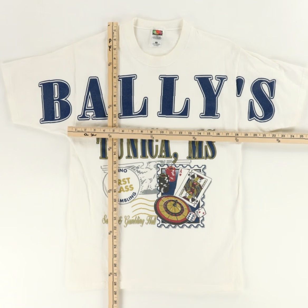 Fruit Of The Loom VTG Fruit of the Loom Bally's Casino Solid T-Shirt White Men's M Size US M / EU 48-50 / 2 - 3 Thumbnail