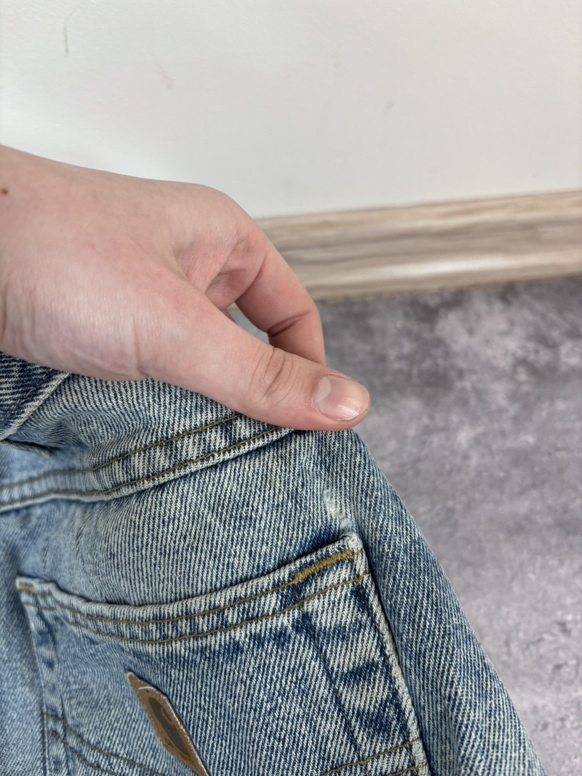 Carhartt Vintage Carhartt Men’s Denim Jeans Faded Light Blue Workwear Size US 38 / EU 54 - 7 Thumbnail