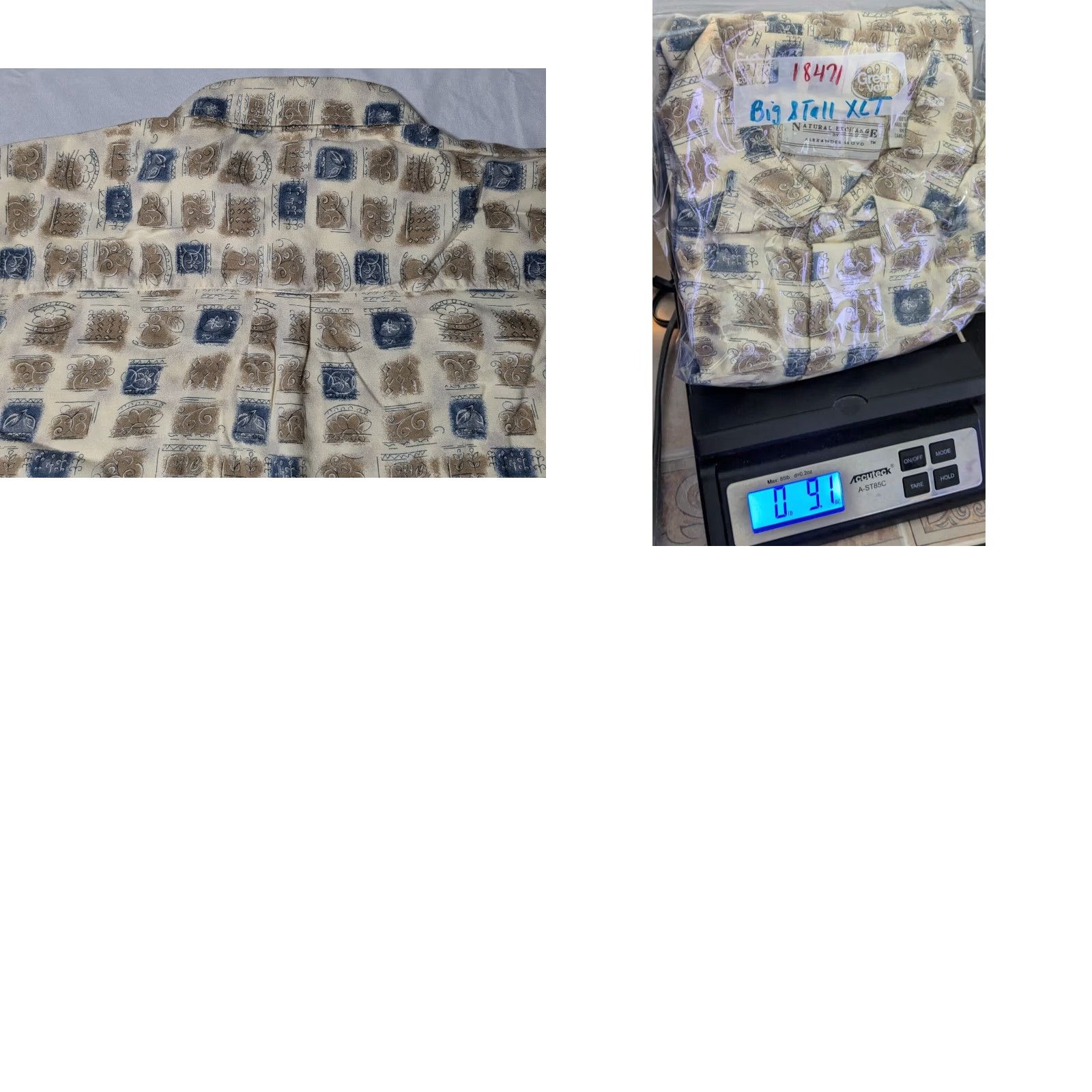 LLOYD VTG NATURAL EXCHANGE BY ALEXANDER LLOYD Men XLT Floral ICON GEO Rayon Shirt Size US XL / EU 56 / 4 - 9 Thumbnail