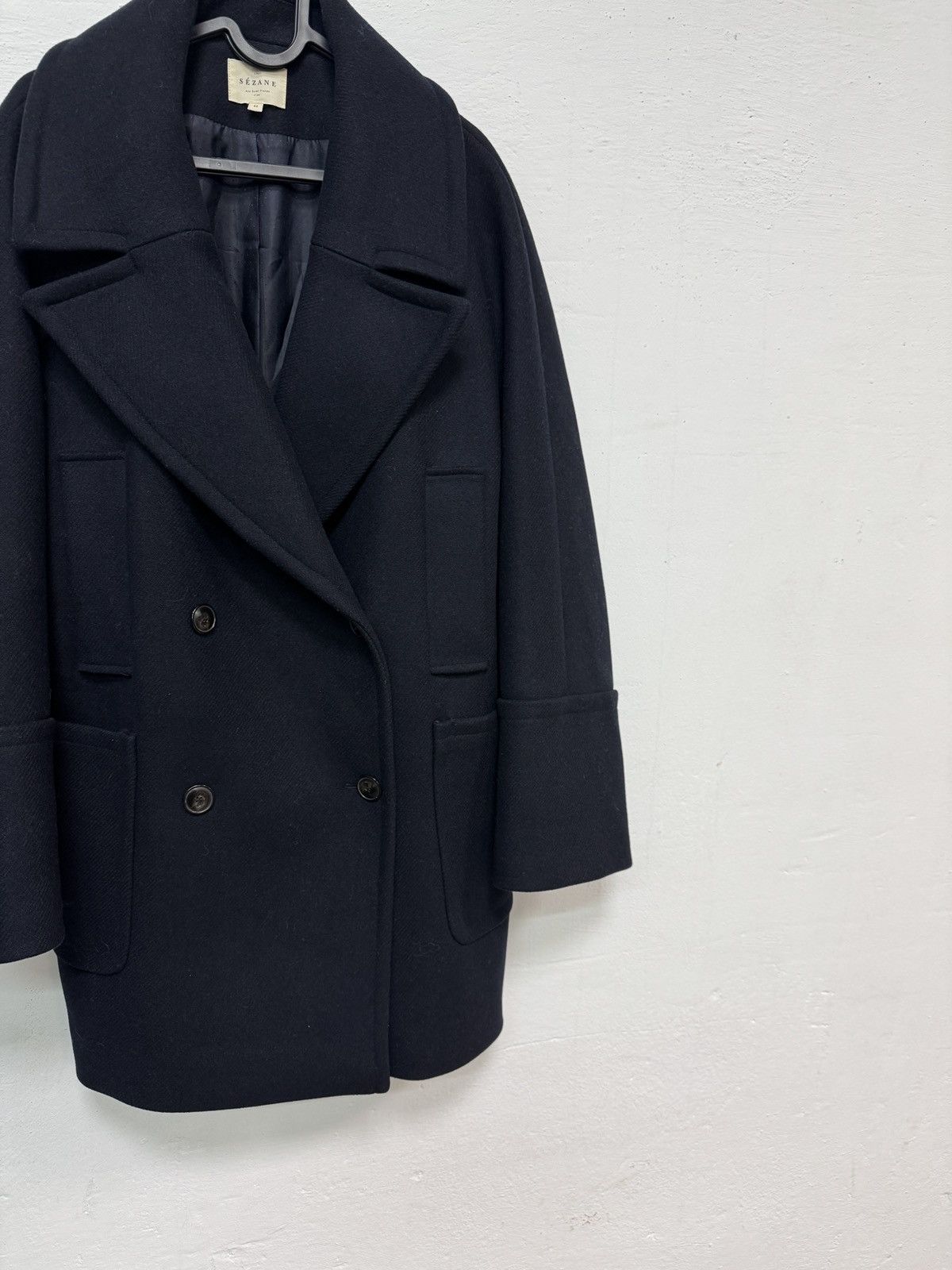 Sezane Sezane Paris Wool Coat Nawy Size M / US 6-8 / IT 42-44 - 5 Thumbnail
