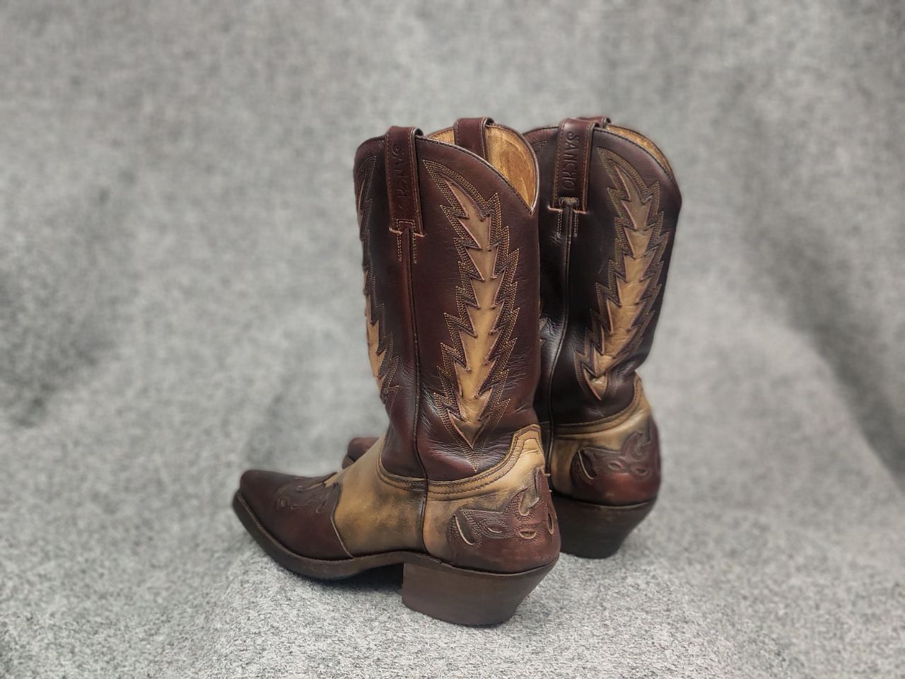Sancho Boots Vintage Sancho Boots Leather embroidered Western Cowboy Size US 7.5 / EU 40-41 - 7 Thumbnail