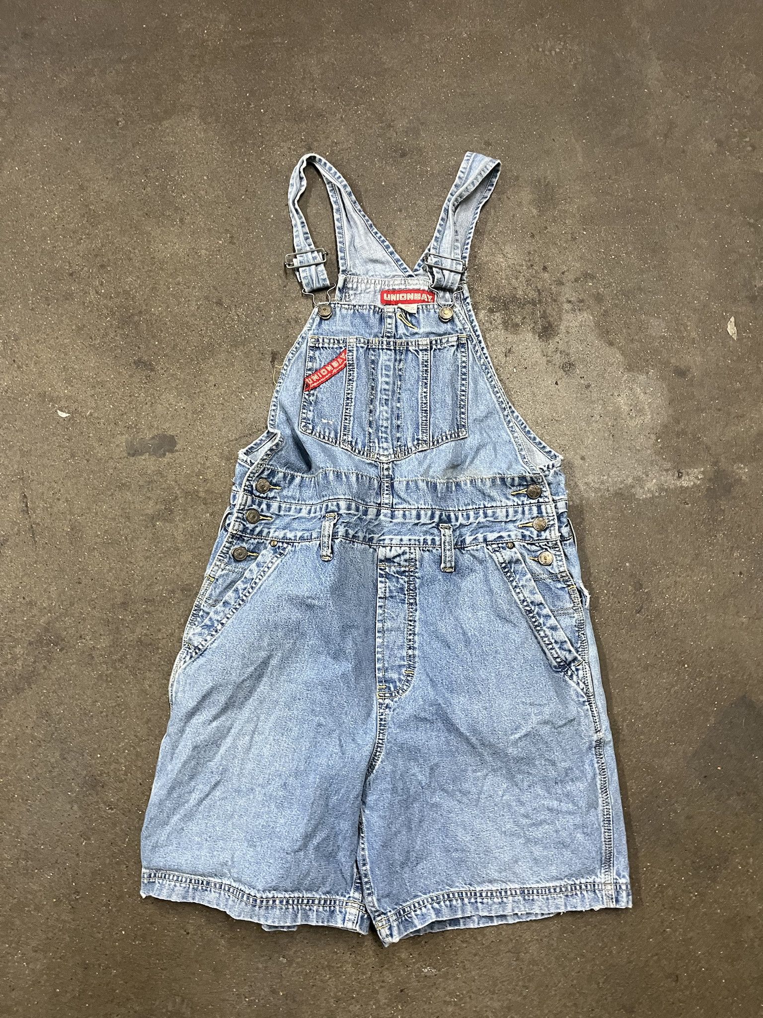 UNIONBAY × Vintage Vintage 2000s Union Bay Denim Short Overalls Size S Size US S / EU 44-46 / 1 - 1 Thumbnail