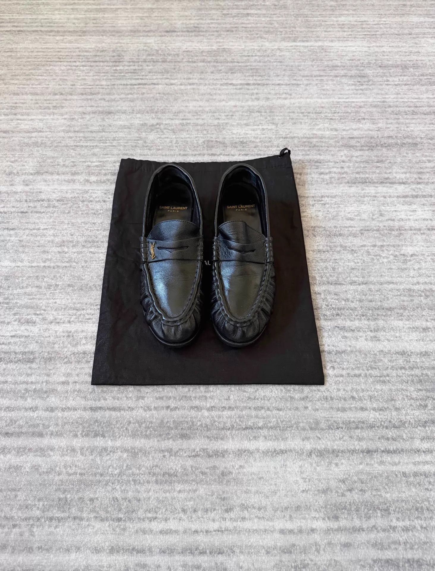 Saint Laurent Paris Saint Laurent Women's Eel Skin Pleated Loafer Size US 6.5 / IT 36.5 - 1 Thumbnail
