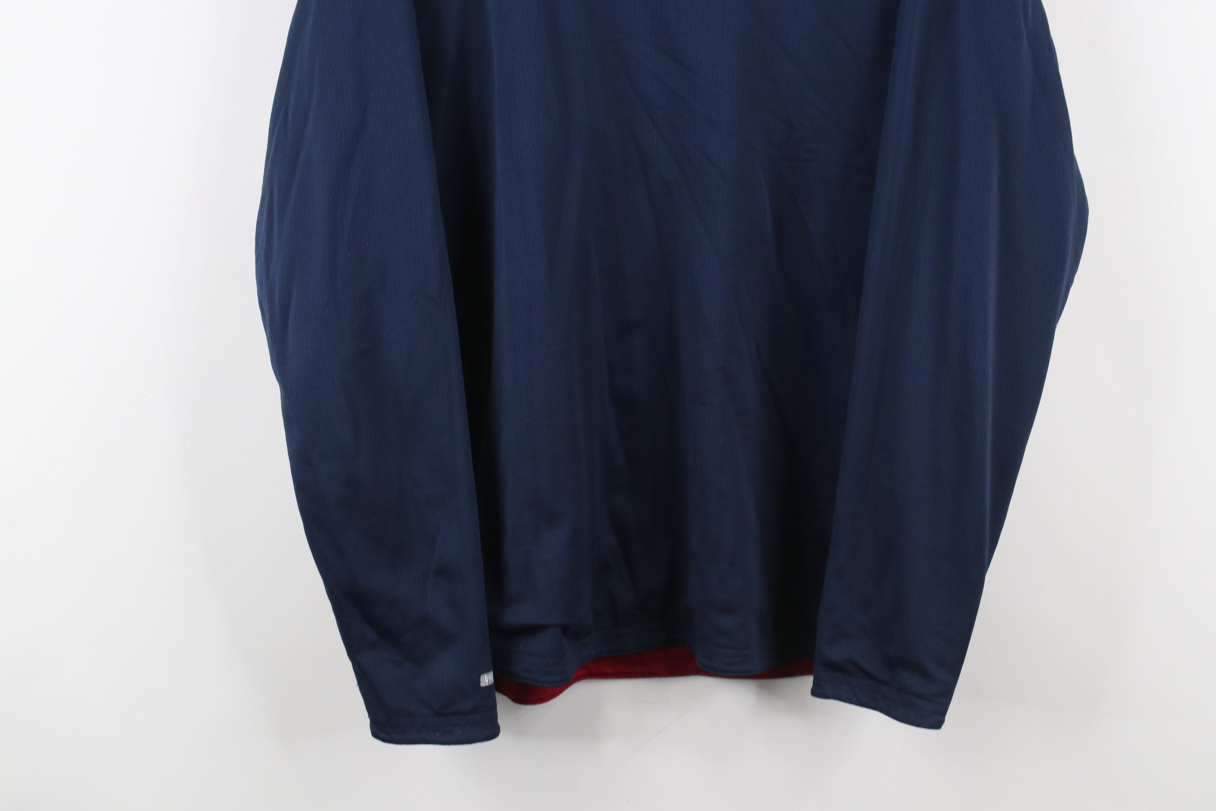 Nike × Vintage Vintage Nike Mini Swoosh Reversible Knit Hoodie Red Blue Size US S / EU 44-46 / 1 - 12 Thumbnail