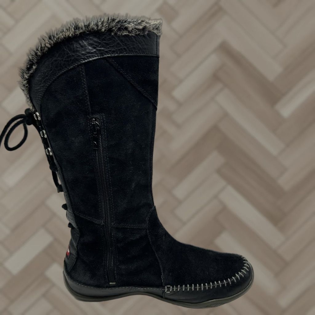 The North Face VINTAGE? The North Face Boots Womens Black Suede Primaloft 200 Mocassin Mid-Calf Snow Boot Womens 7 Black The North Face Janey"} Size US 10 / IT 40 - 1 Thumbnail