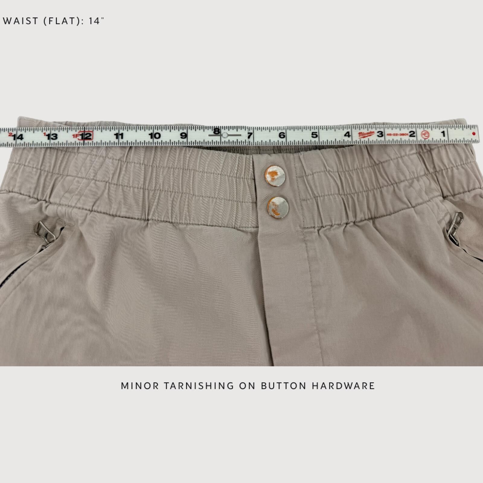 Salt Valley Varley Twill Ankle Zip Joggers Khaki Small Size 28" / US 6 / IT 42 - 7 Thumbnail