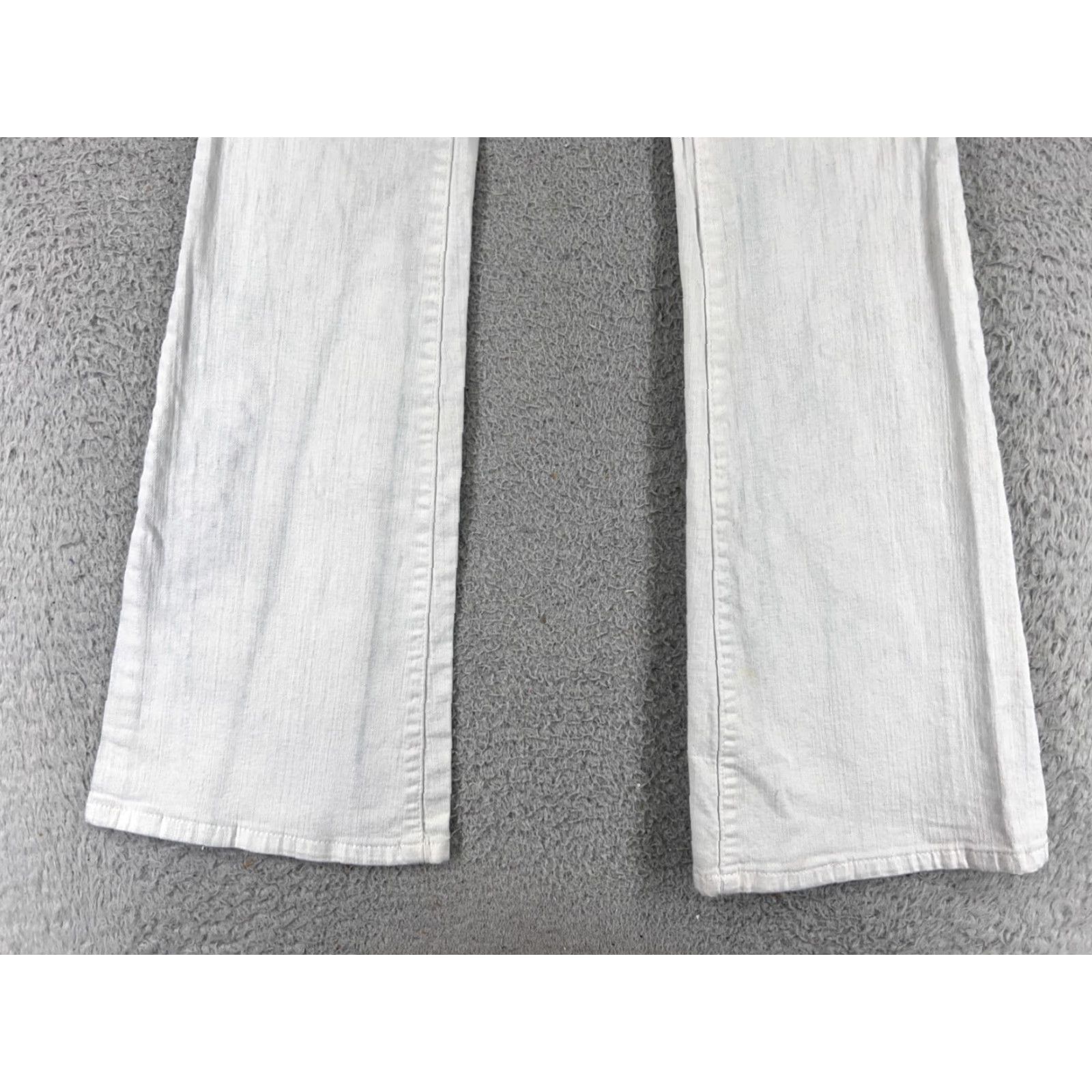 Vintage INC International Concepts Jeans Women 4 White Denim Flared Regular 27x32 Pants, 5-Pocket, Zip, Distressed, Stretch, Medium Wash, Cotton, Vintage: No Size 27" / US 4 / IT 40 - 2 Thumbnail