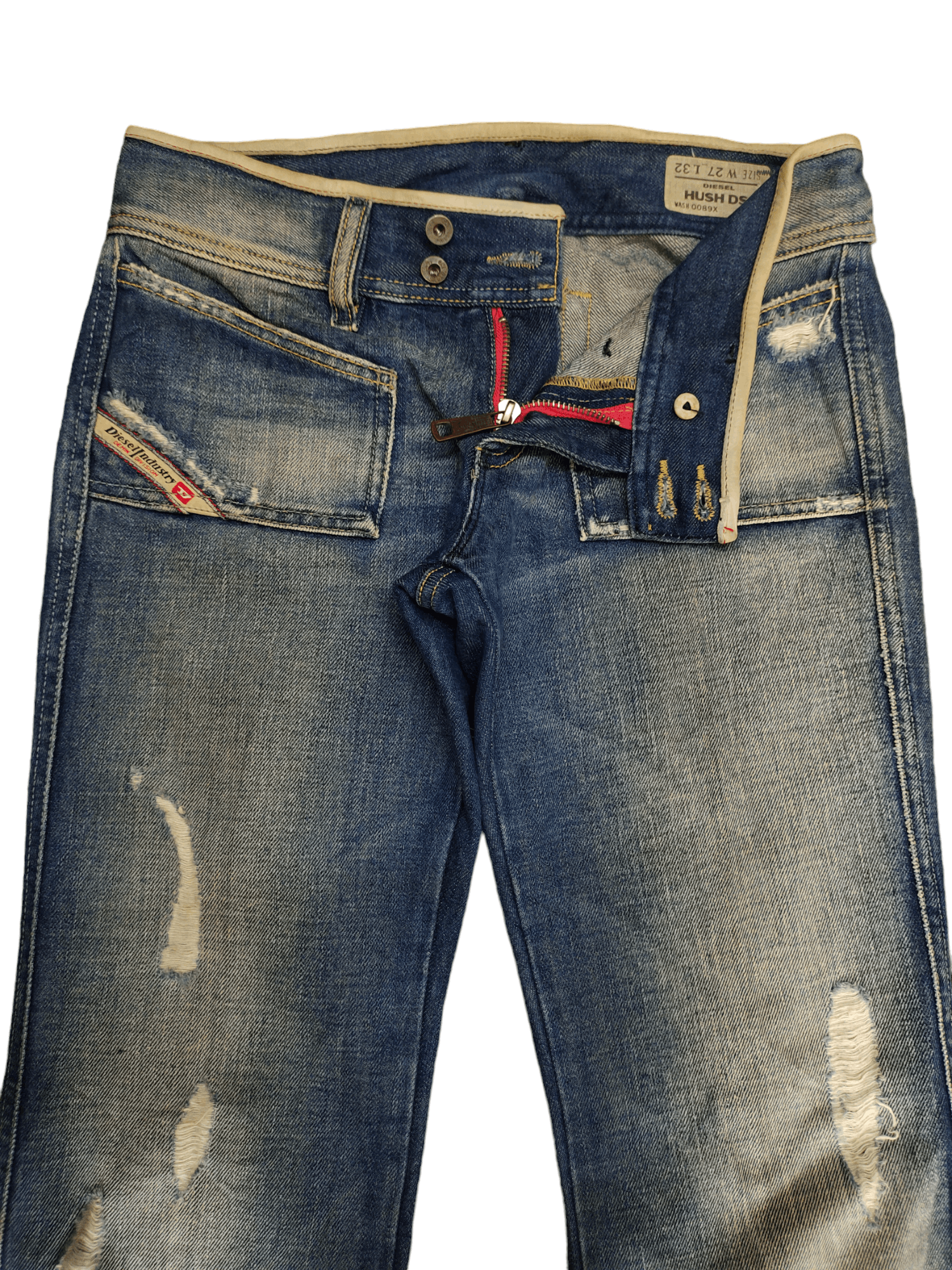 Diesel Flare Jeans Diesel Distress Faded Boot Cut Y2k Low Rise Size US 27 - 10 Thumbnail