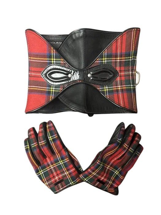 Dsquared2 CHECKERED SET (BELT + GLOVES) Size ONE SIZE - 1 Thumbnail