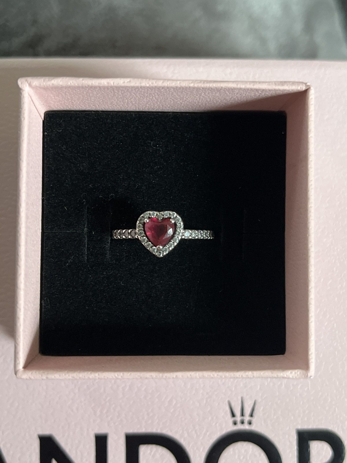 Pandora Elevated Red Heart Ring - Etsy