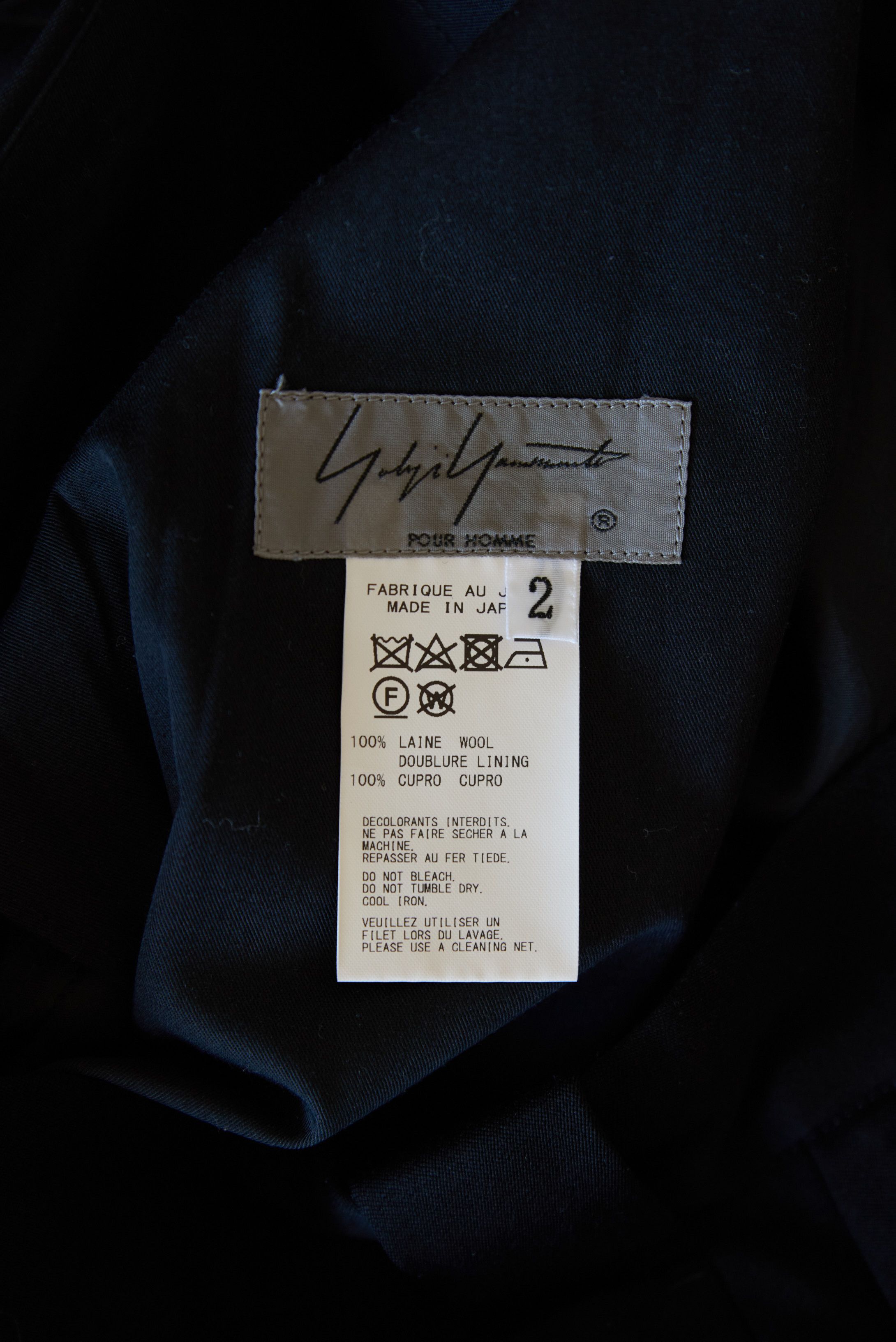 Yohji Yamamoto Pour Homme- W/Gabardine Slim Wrap Pants