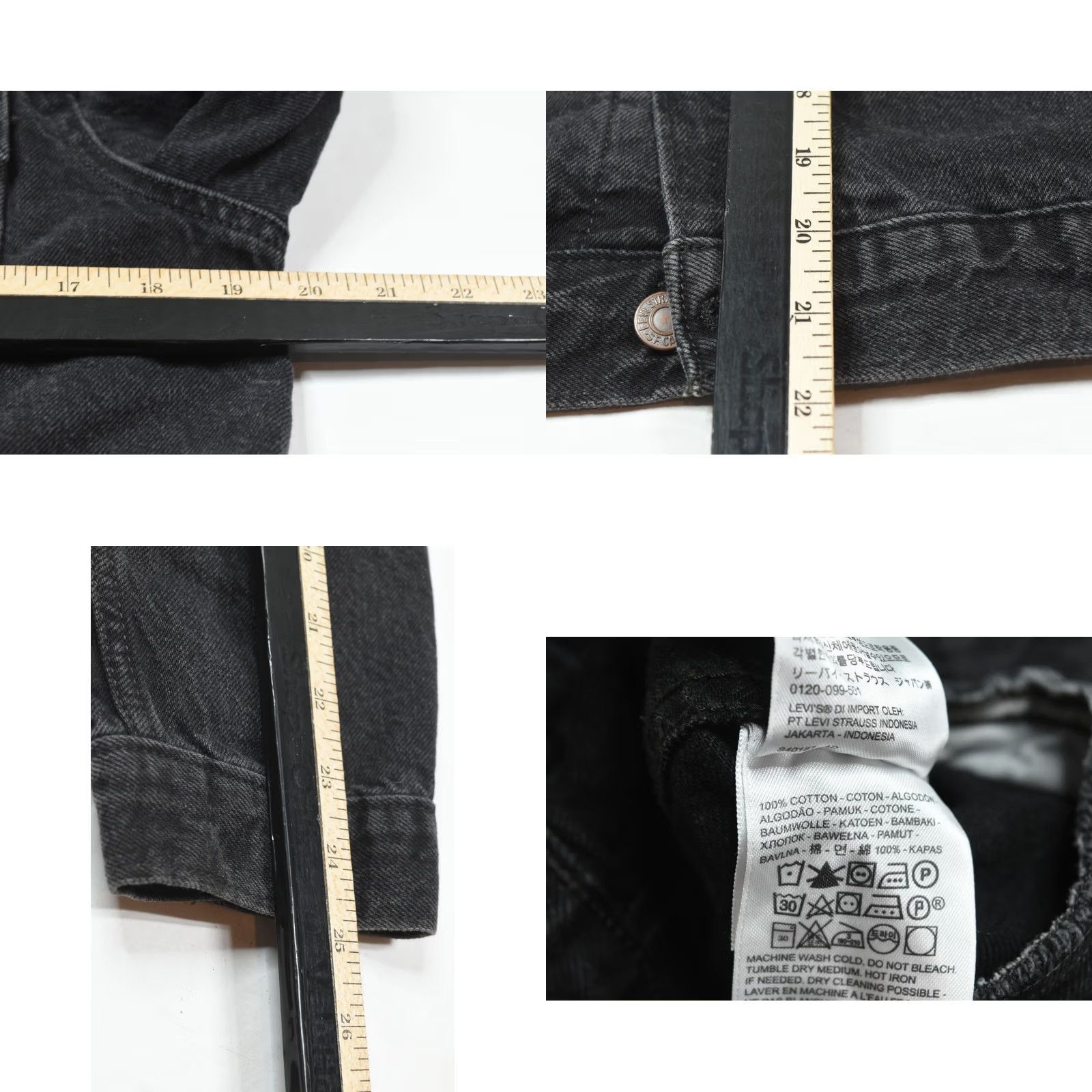 Levi's Levi's Original Puff Sleeve Trucker Jacket Black Long Sleeve Denim Womens M Jacket Size M / US 6-8 / IT 42-44 - 8 Thumbnail