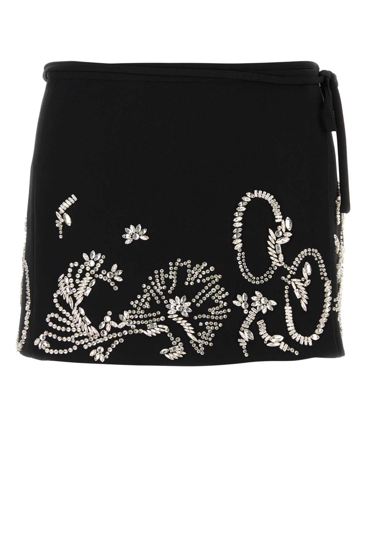 Dries Van Noten Black Gabardine Gabrina Mini Skirt Size 30" / US 8 / IT 44 - 1 Thumbnail
