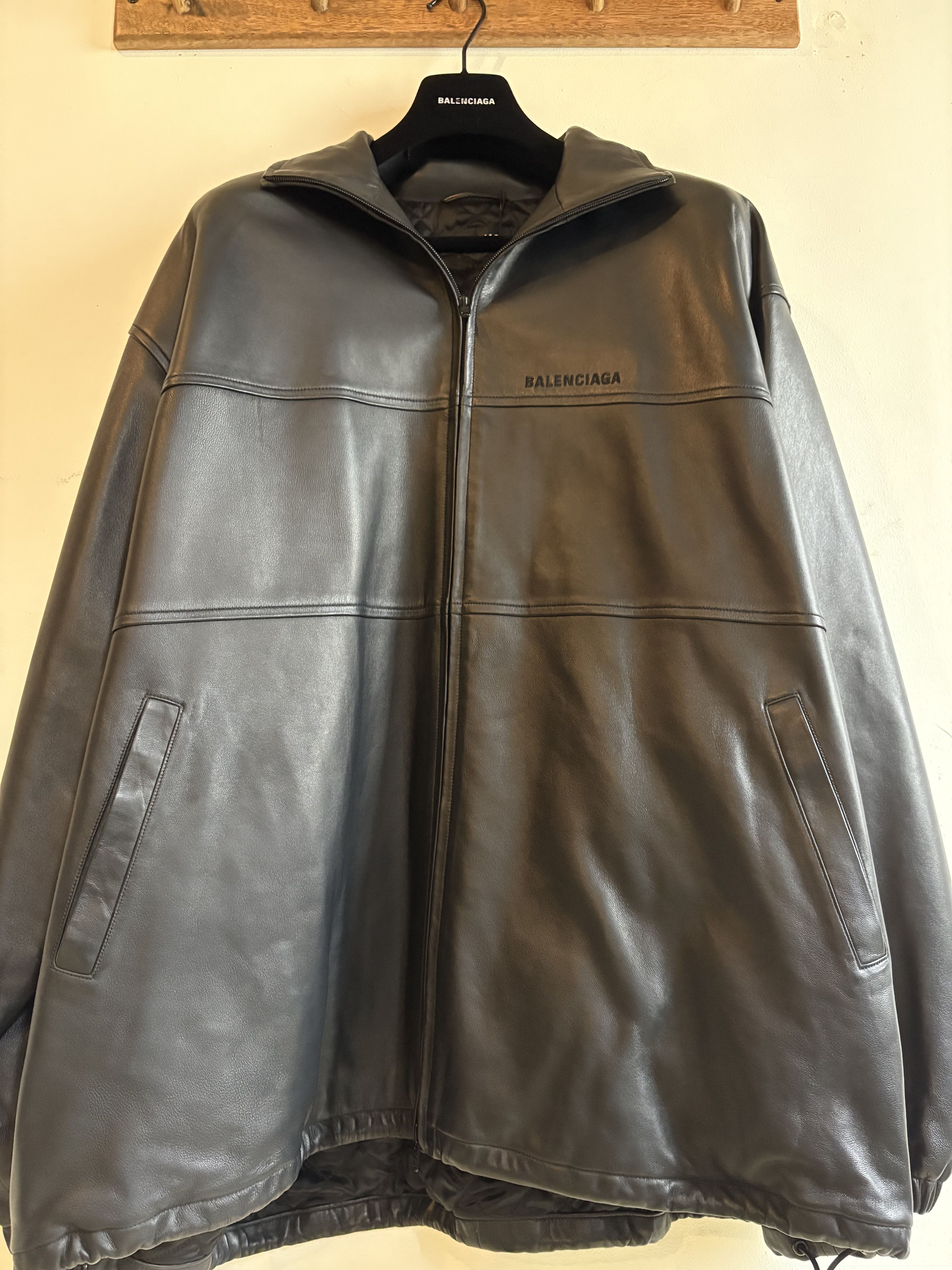 Balenciaga Balenciaga Lamb Leather Track Top Jacket Size US S / EU 44-46 / 1 - 5 Thumbnail