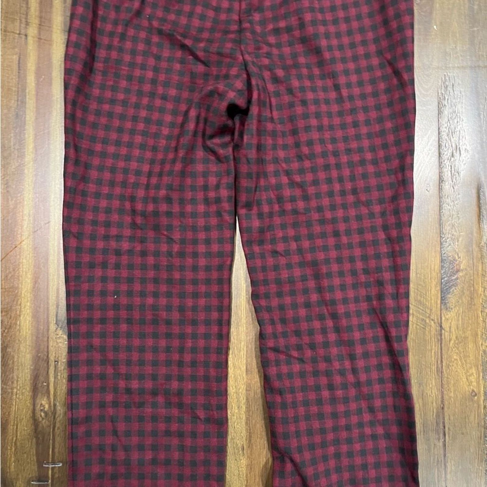 Vintage J. Jill Essential Ponte Slim-Leg Pants Red Black Plaid - XS Size 23" - 11 Thumbnail