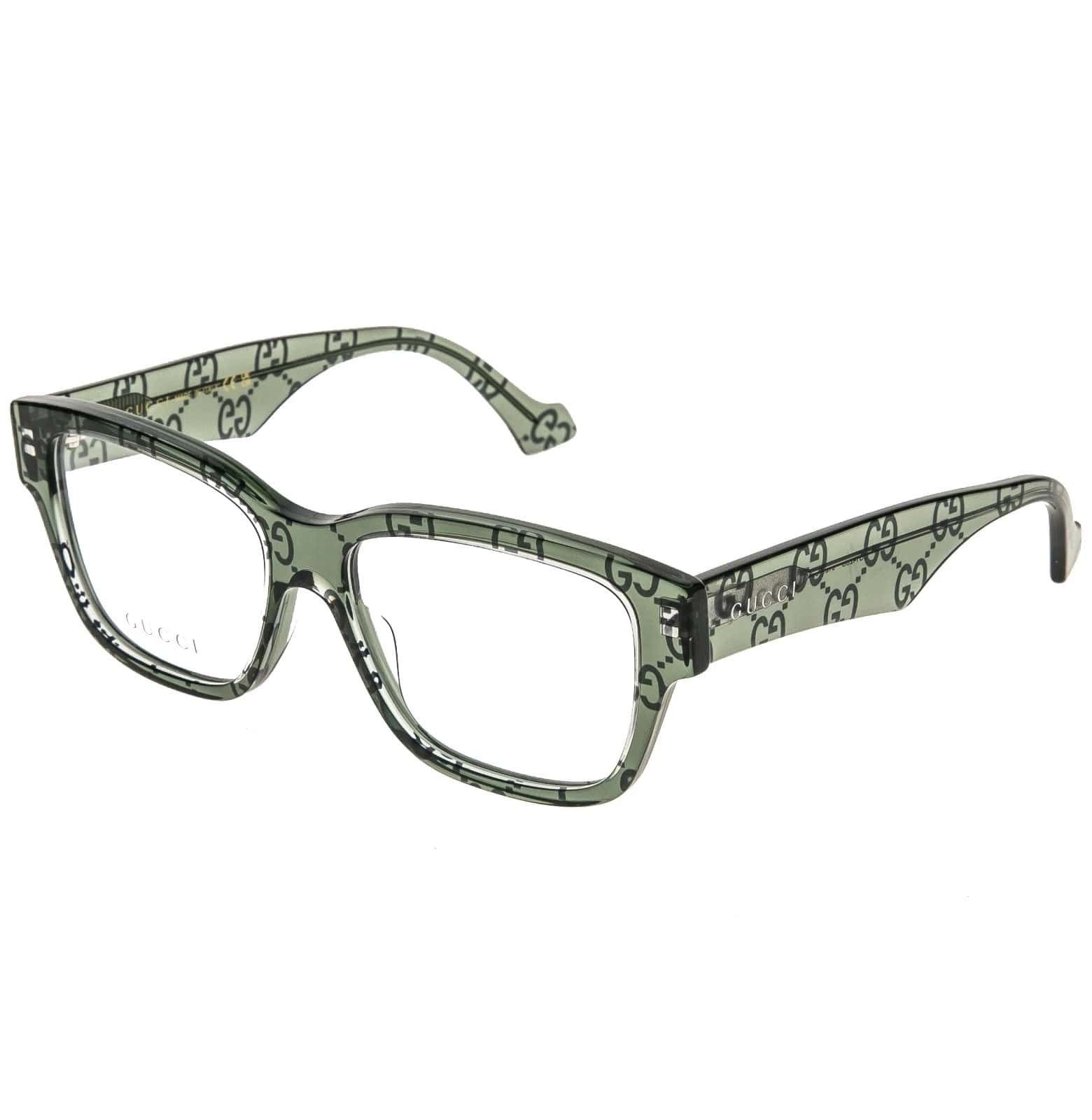 Gucci GUCCI GG1428O 1428 Crystal Green Print Eyeglasses 012 Size ONE SIZE - 3 Thumbnail