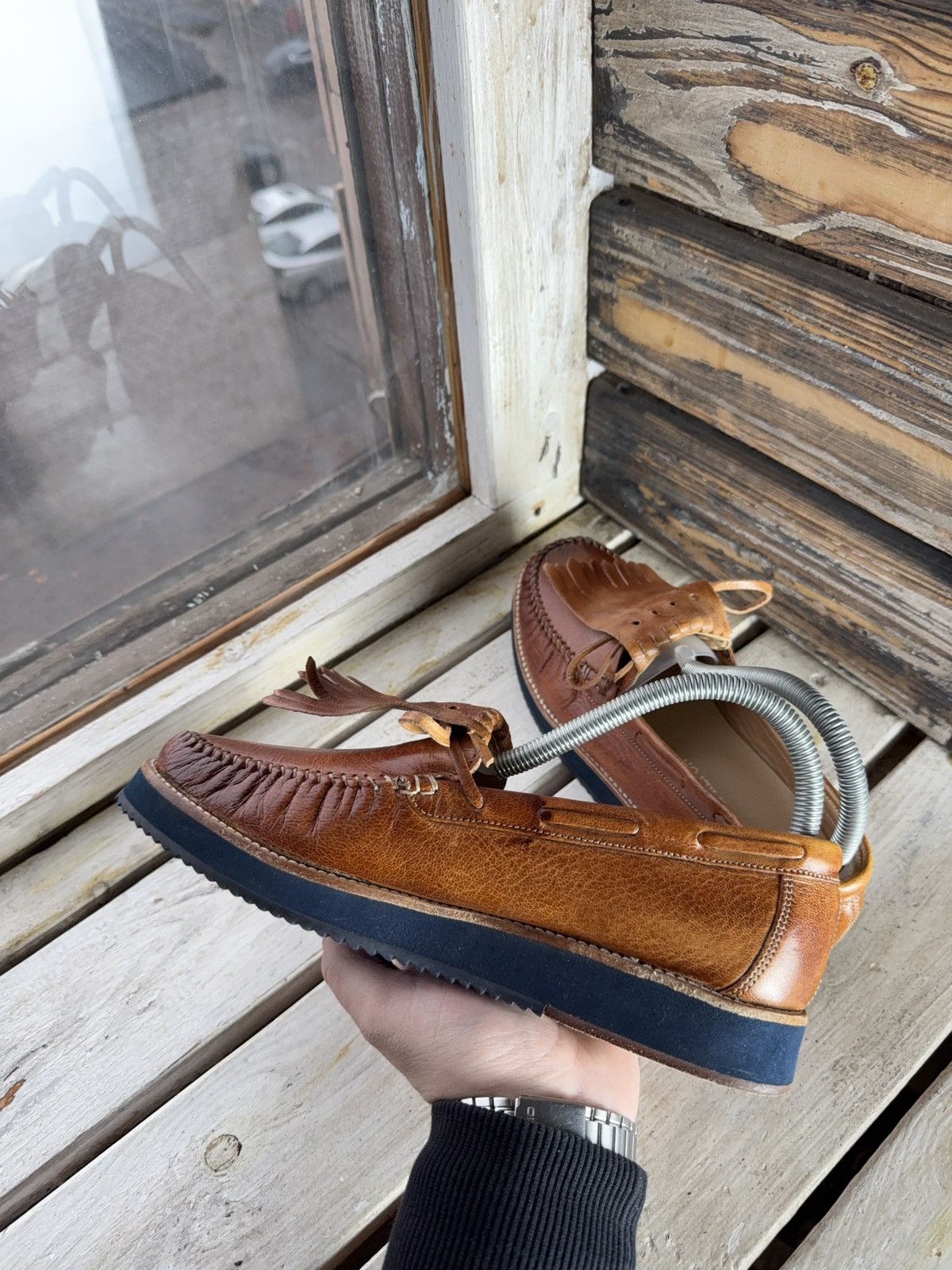 Melvin & Hamilton Luxury Melvin & Hamilton Leather Moccasin Loafers Tan Cognac Size US 7 / EU 40 - 7 Thumbnail