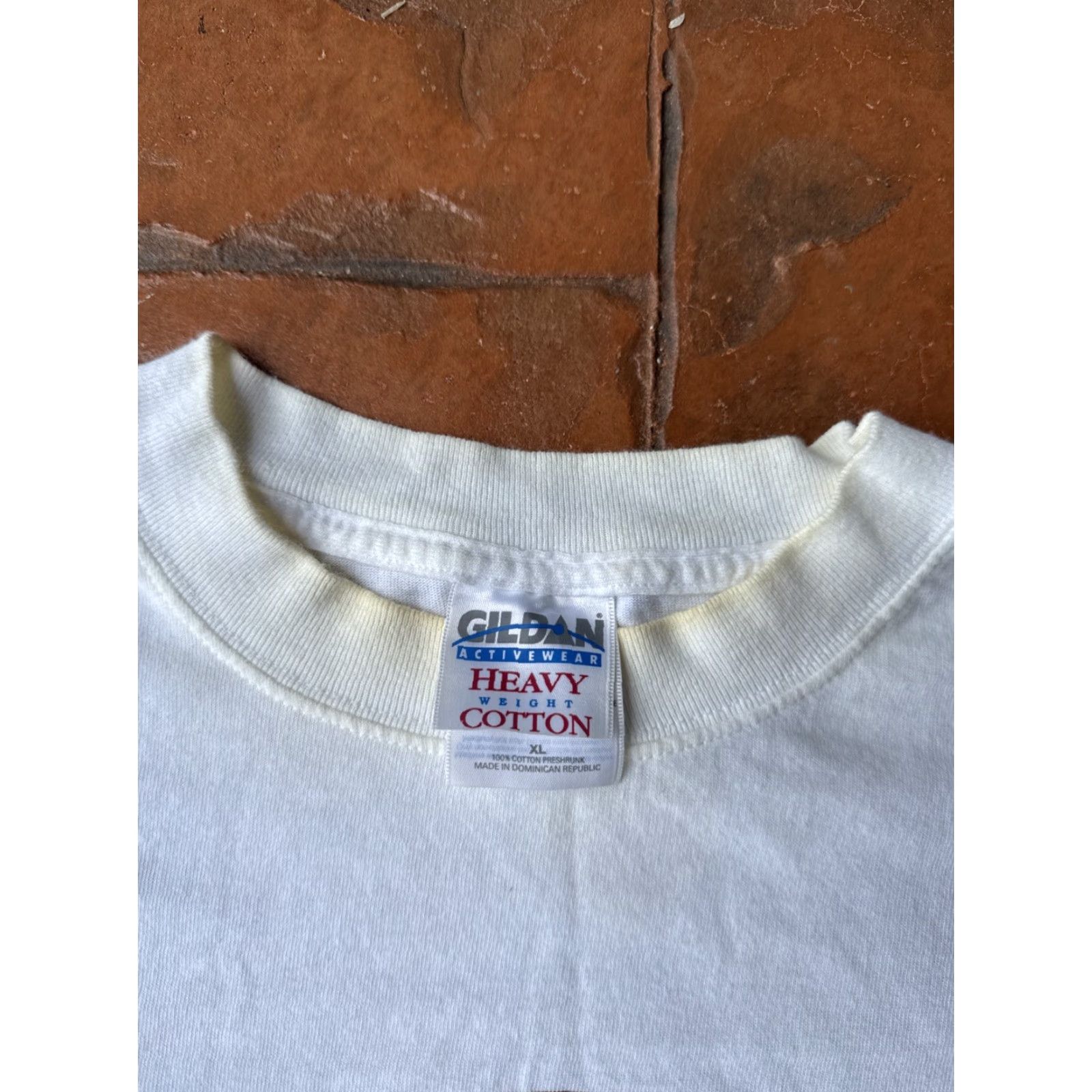 Gildan VINTAGE Samuel Adams Beer Promo T-Shirt XL Men White Cotton Short Sleeve Crew Neck Logo 1990s 2000s Hanes Heavyweight Size US XL / EU 56 / 4 - 2 Thumbnail
