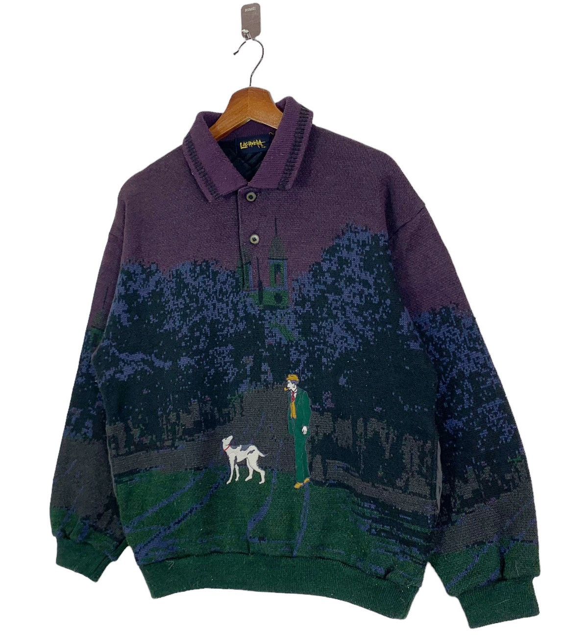 Arts & Science × Vintage 🔥🔥 VINTAGE LAC AVERA FULL PRINT ART HUNTING COLLAR CREWNECK Size US M / EU 48-50 / 2 - 2 Thumbnail