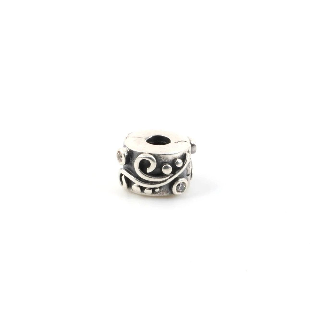 pandora Pandora Tendril Charm 925 Sterling Silver w/Cubic Zirconia Size ONE SIZE - 2 Thumbnail