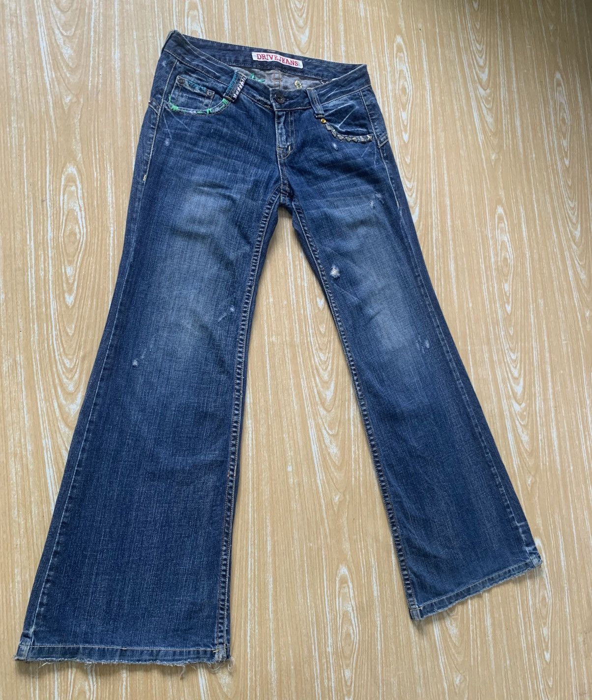 Beauty Beast × Le Grande Bleu (L.G.B.) 🔥 Drive Jeans Flare Denim Pants Size US 30 / EU 46 - 4 Thumbnail