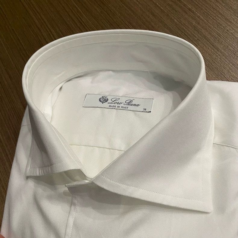 Loro Piana LORO PIANA size38 Classic white men's shirts 100% cotton Size US XXS / EU 40 - 2 Thumbnail