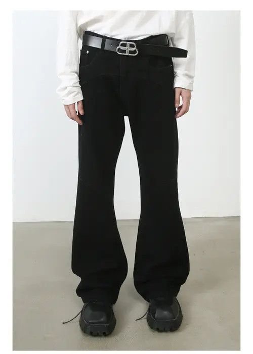 Japanese Brand × Jean Pants Black Vintage Casual Straight Flare Jeans Size US 32 / EU 48 - 1 Thumbnail