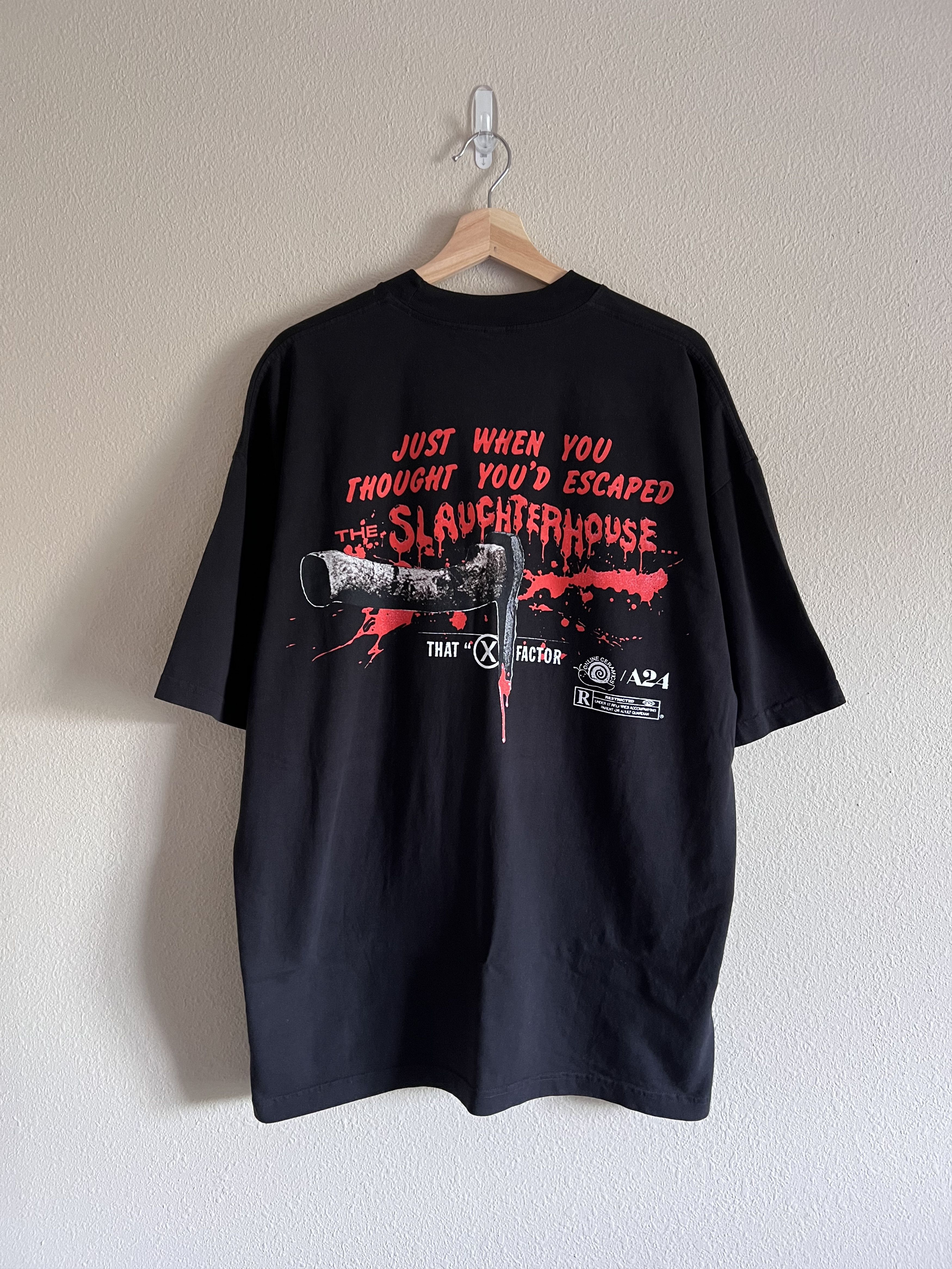 image of A24 X Slaughterhouse Tee In Black, Men's (Size XL)