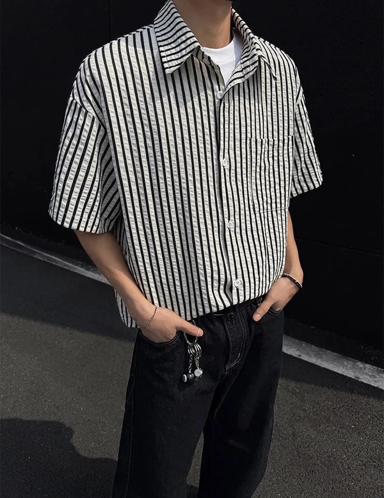 Other Striped Short Sleeve Shirt Size US M / EU 48-50 / 2 - 2 Thumbnail