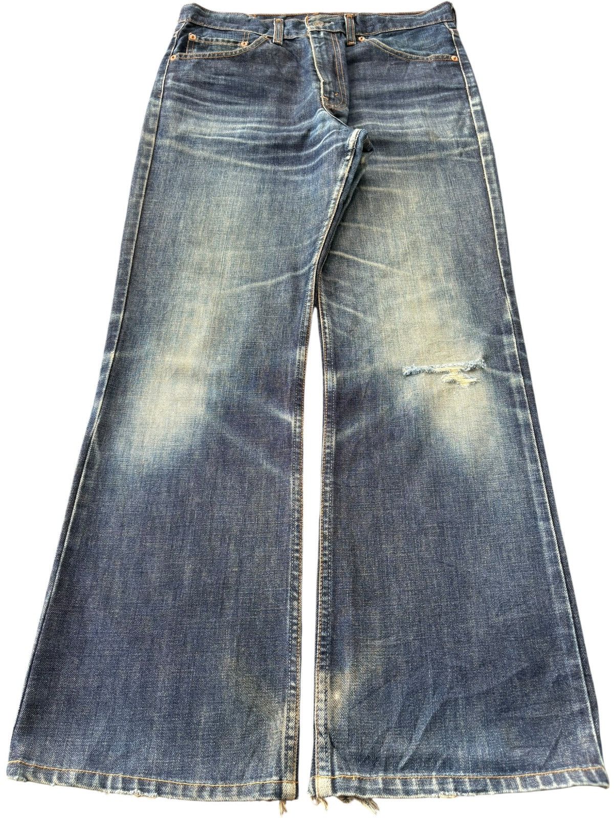 Levi's Vintage 90s Levis 517 Flare Mud Wash Distress Jeans Size US 33 - 1 Thumbnail