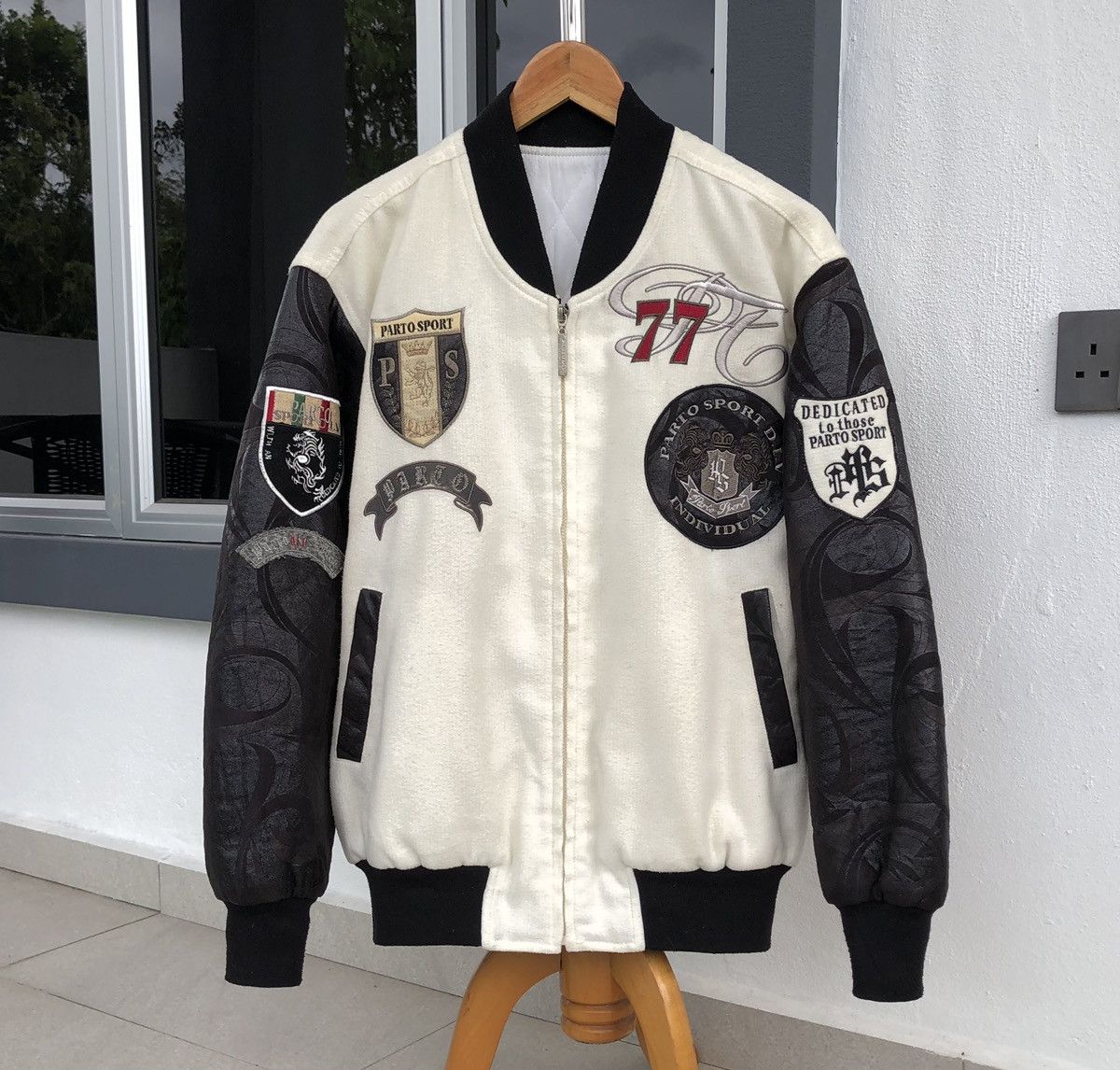 Japanese Brand Parto II Individual Sport 77 Patches Embroidery Logo Jacket Size US L / EU 52-54 / 3 - 5 Thumbnail