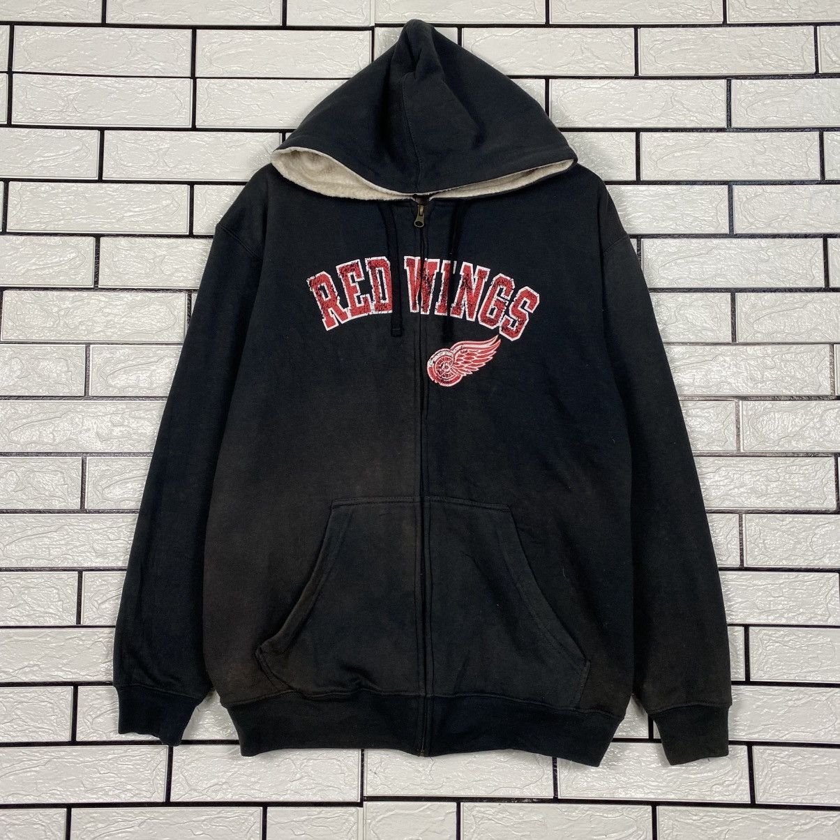 NHL 📌Vintage Zipper Bomber Jacket NHL Red Wings Big Logo Size US L / EU 52-54 / 3 - 2 Thumbnail