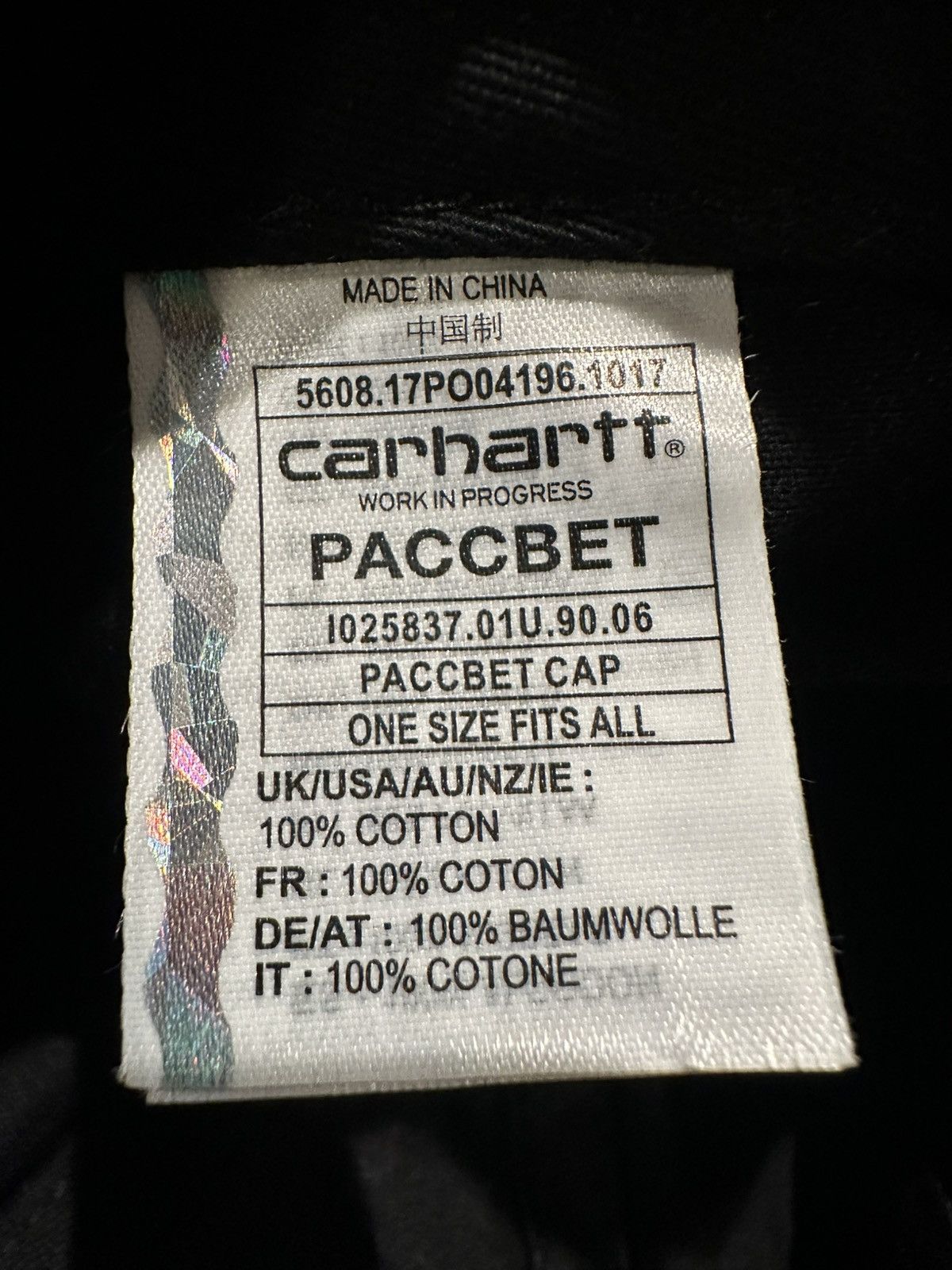 PACCBET Paccbet x Carhartt cap black NWT Size all Size ONE SIZE - 9 Thumbnail