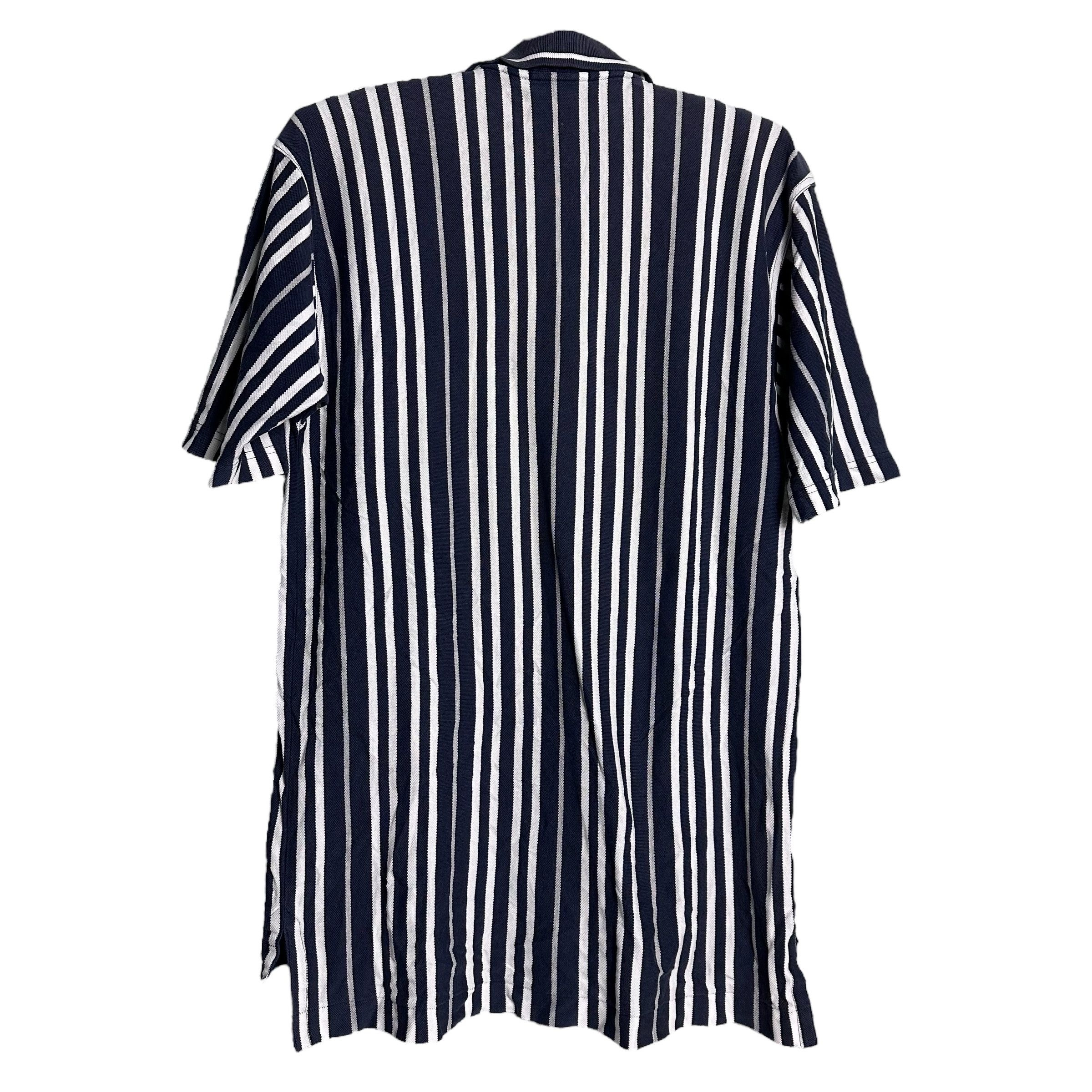 Burberry × Designer × Vintage 🔥RARE🔥Vintage Burberrys Striped Black White Polo Shirt Size US L / EU 52-54 / 3 - 3 Thumbnail