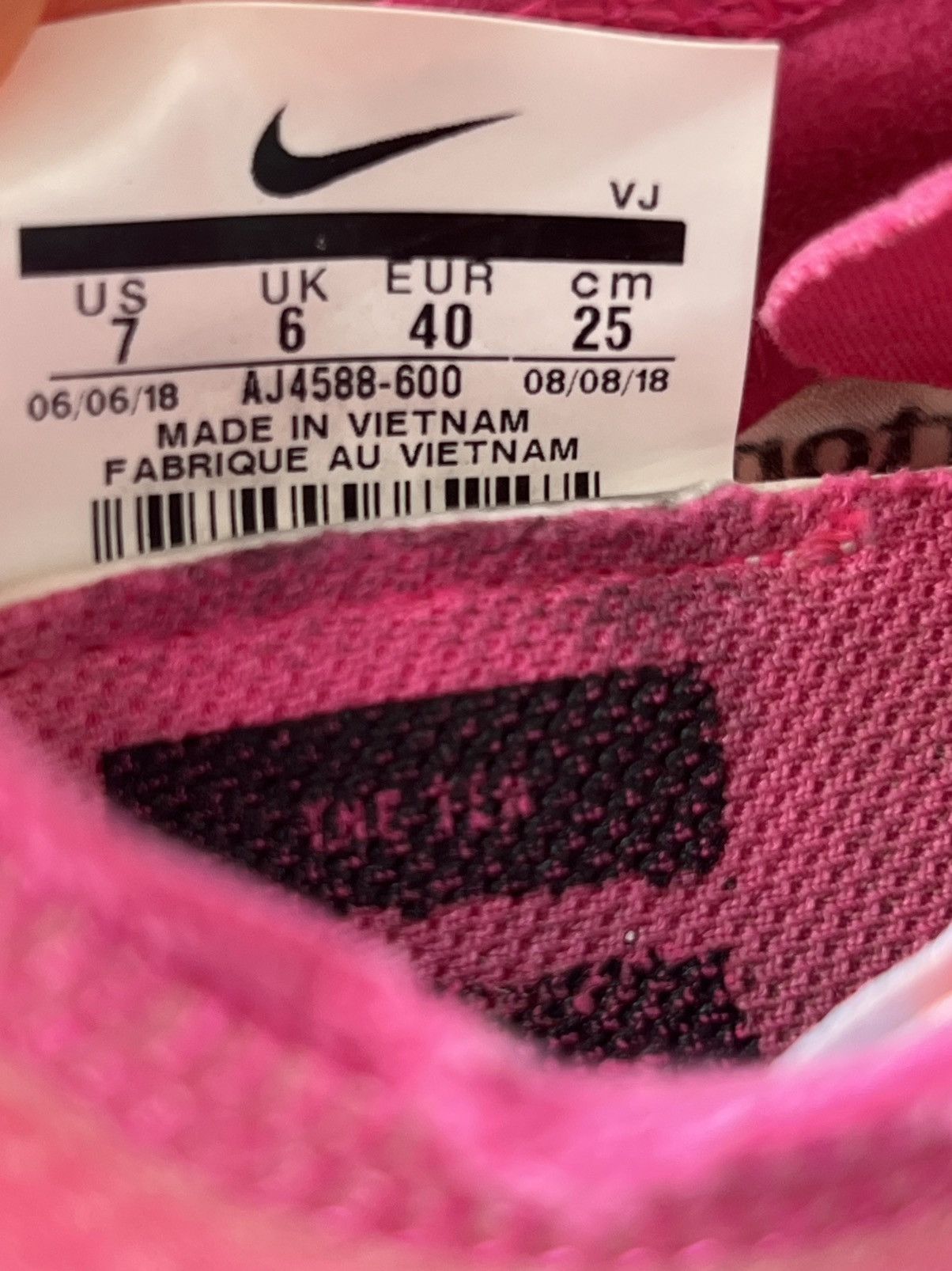 Nike × Off-White Sz 7 Men/ 8.5 Womens- Off-White x Nike Zoom Fly Tulip Pink Size US 8.5 / IT 38.5 - 8 Thumbnail