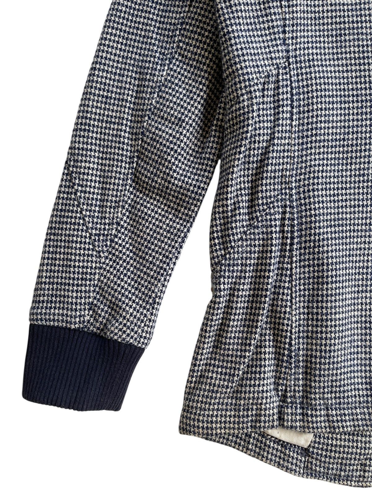 Marithe + Francois Girbaud MFG Short Coat Navy Houndstooth Jacket Size US M / EU 48-50 / 2 - 8 Thumbnail