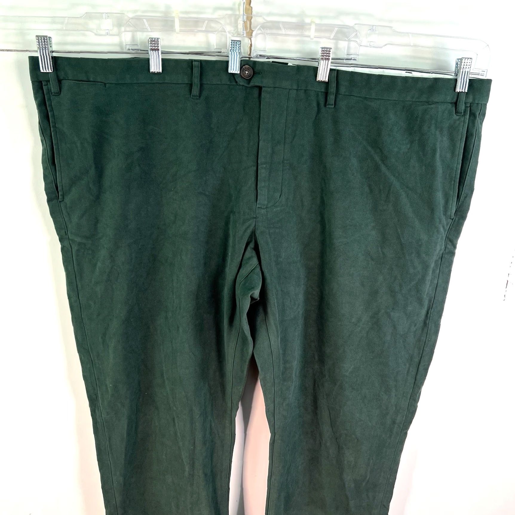 Proper Cloth VINTAGE Proper Cloth Mens Pants Casual Flat Front Stretch Cotton Blended Green 50 Inseam 31 Adult Size US 34 / EU 50 - 4 Thumbnail
