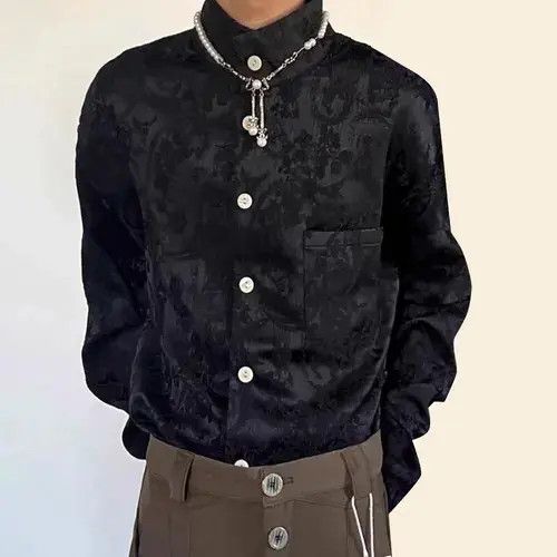 Individualized Shirts Retro fashion paisley jacquard button up shirt Size US M / EU 48-50 / 2 - 4 Thumbnail