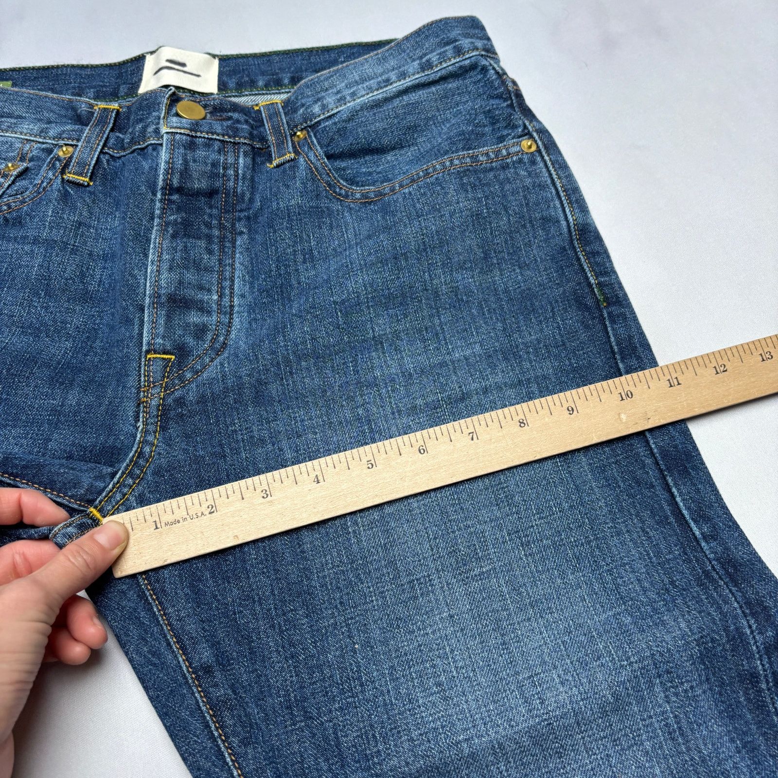 Sid Mashburn $325 Sid Mashburn Japanese Selvedge Deep Indigo Jeans 32x34 Size US 32 / EU 48 - 8 Thumbnail