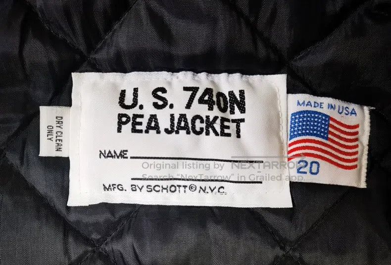 Schott Schott Navy trench coat Navy coat 740 double-breasted blaz Size US S / EU 44-46 / 1 - 7 Thumbnail